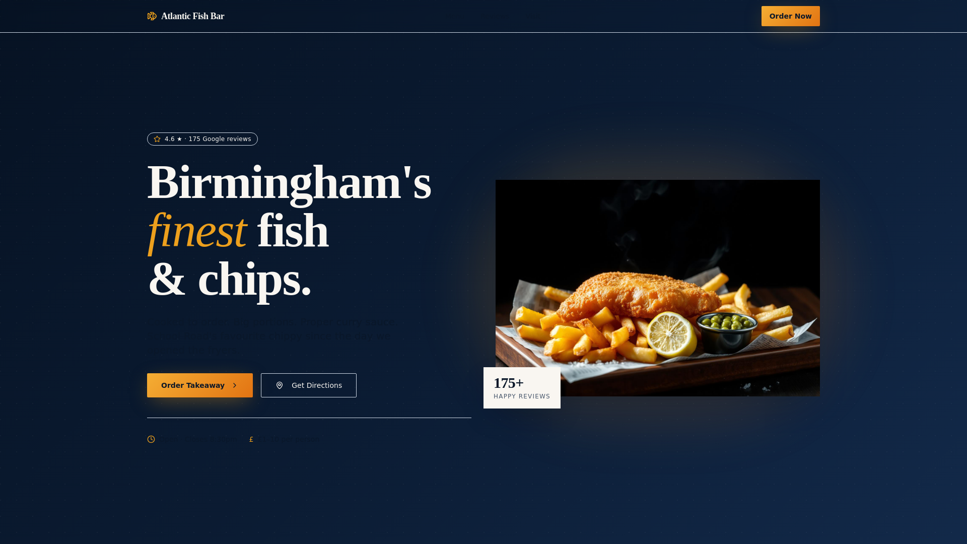 Atlantic Fish Bar in Birmingham