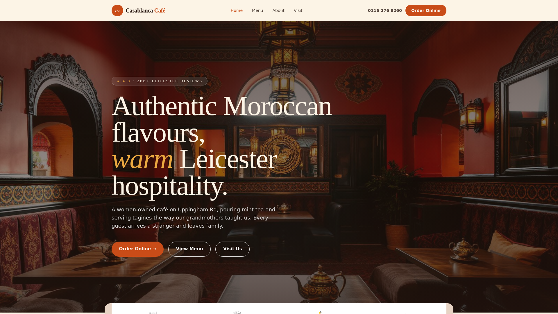 Casablanca café in Leicester