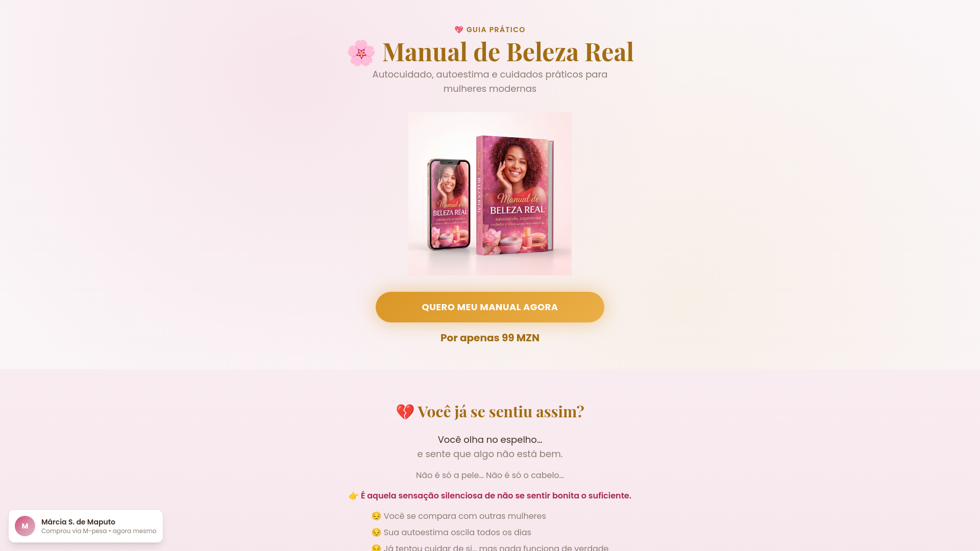 Manual de Beleza Real: Autocuidado, autoestima e cuidados práticos para mulheres modernas (+ 4 BÔNUS)