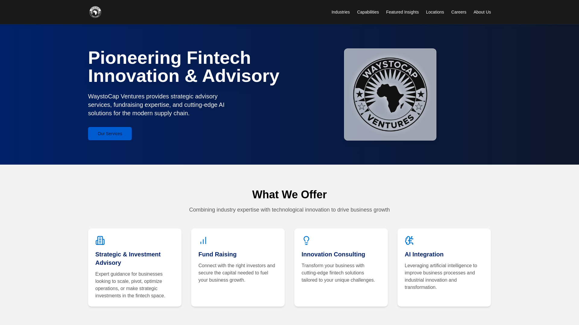 WaystoCap Ventures - Advisory Services & Fintech Innovation logo