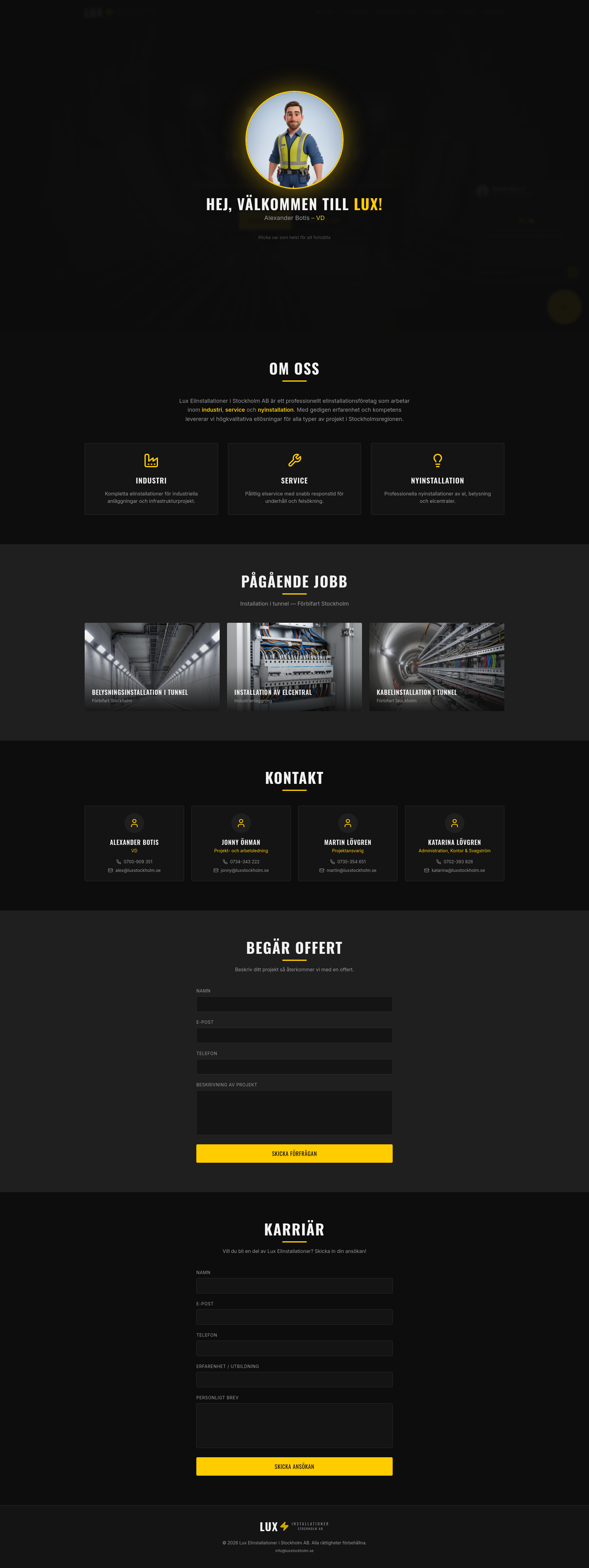 Lux elinstallationer stockholm AB logotyp