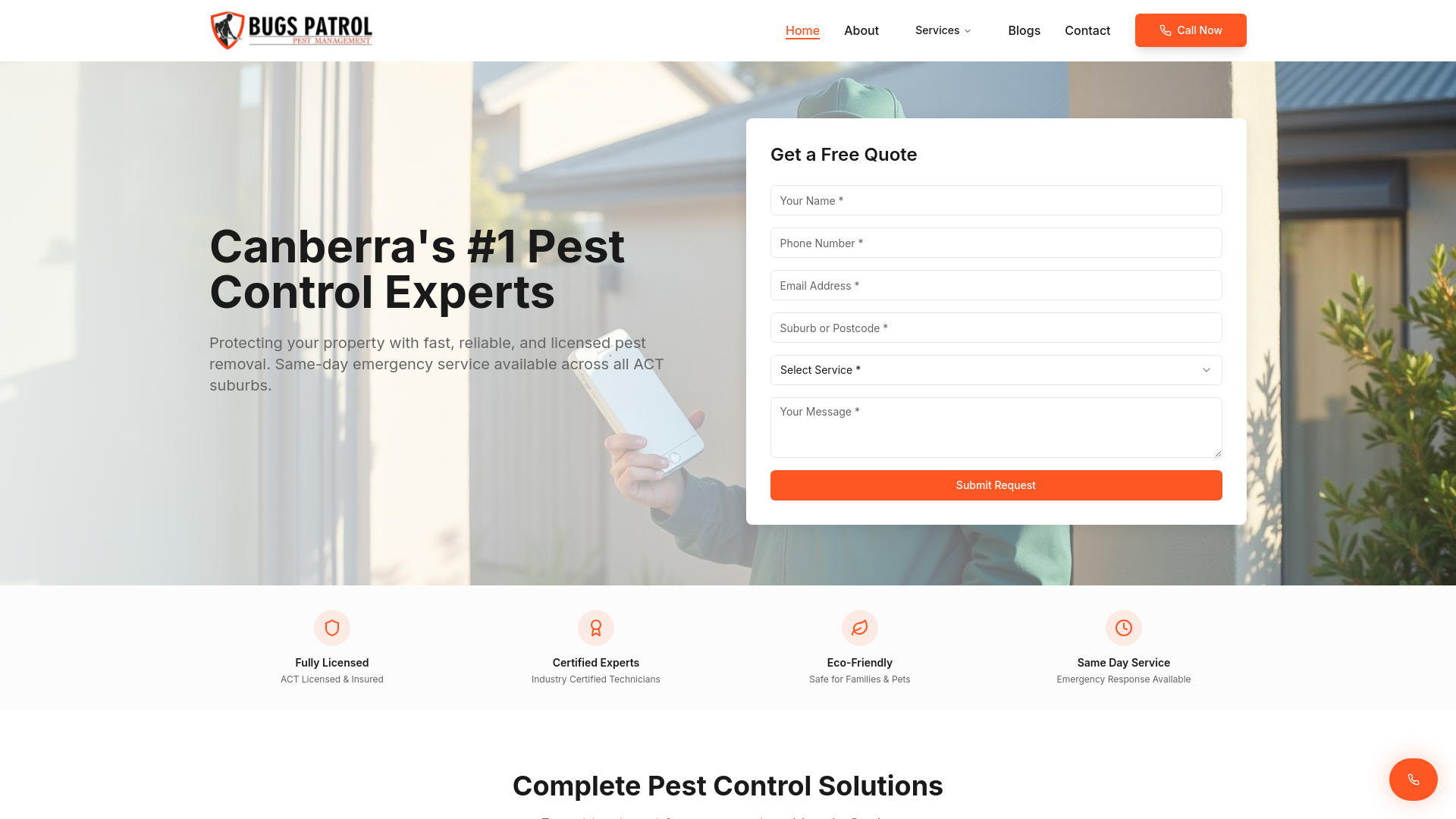 Bugs Patrol Canberra - Professional Pest Control Services