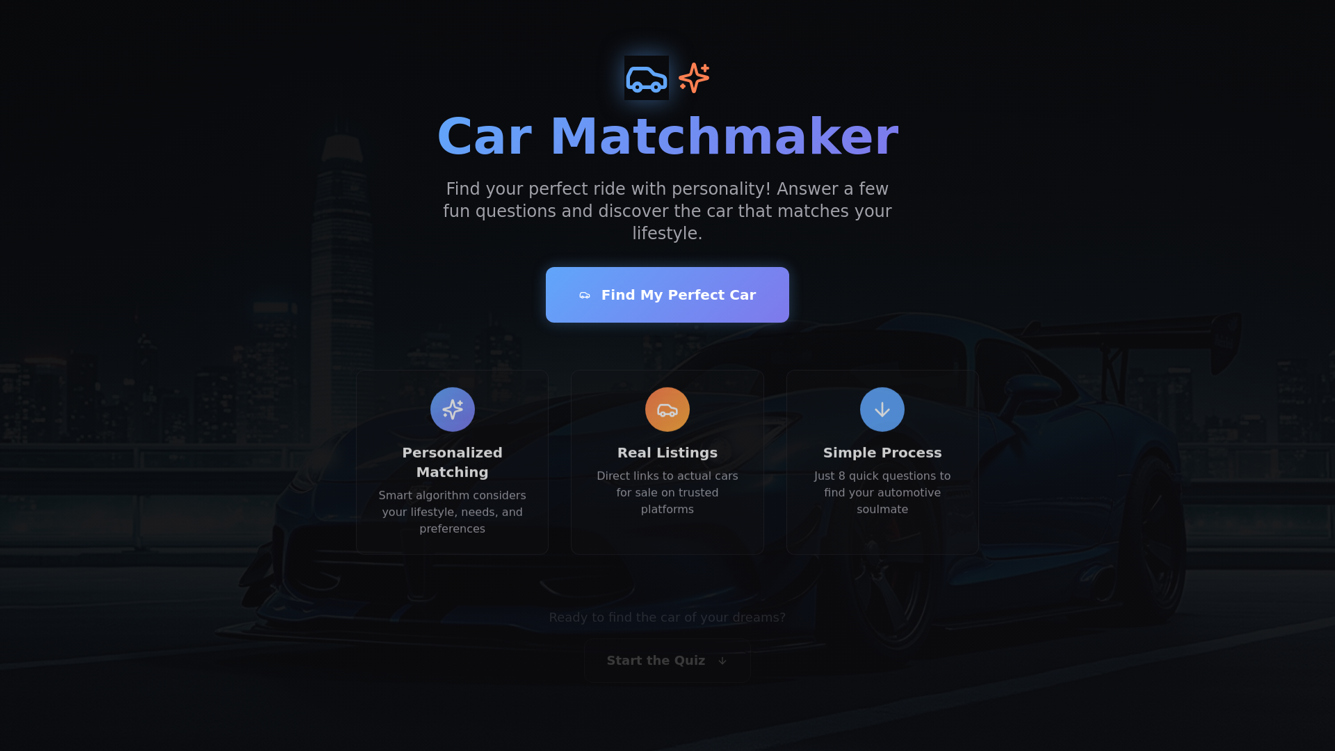 Car Matchmaker - Find Your Perfect Ride
