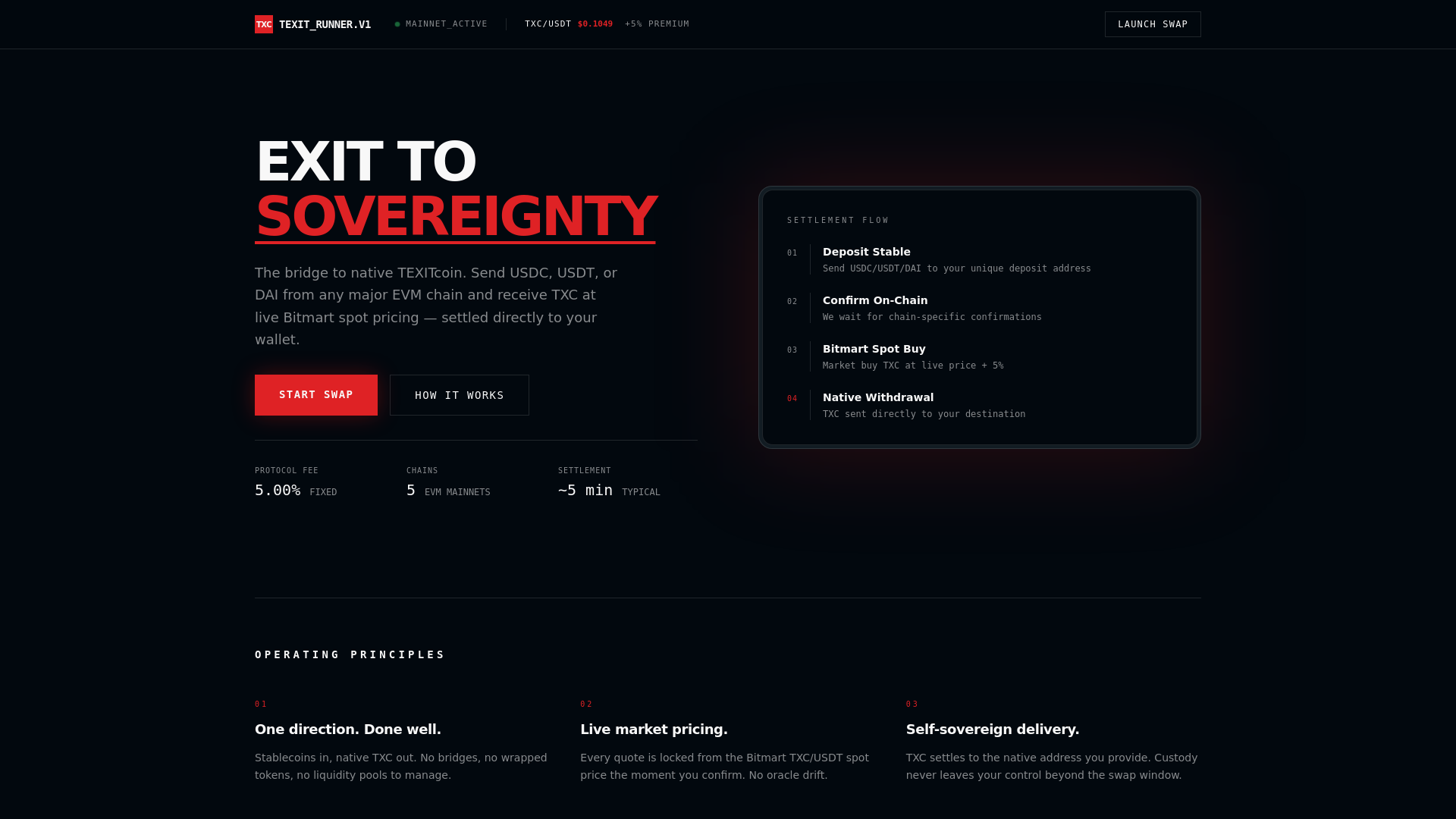 swapTXC — Swap stables for native TXC, ISK$ or ZCU