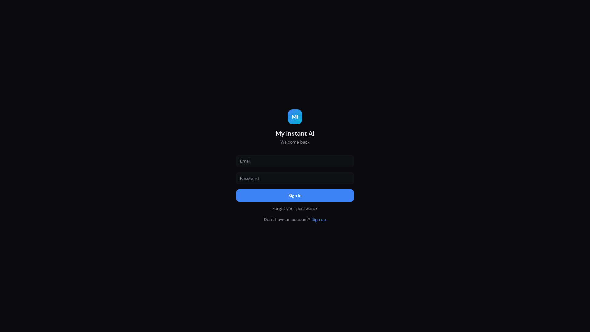 My Instant AI — Unified AI Platform