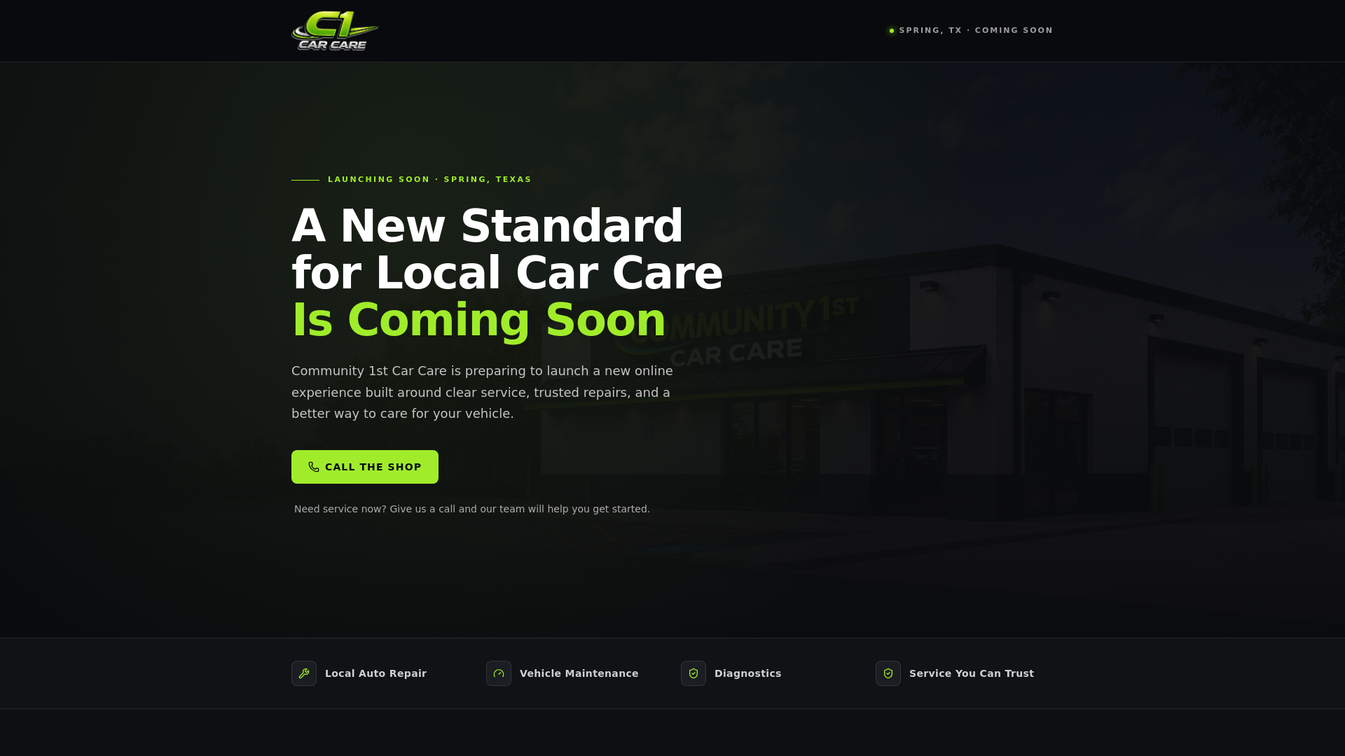 Community 1st Car Care cover