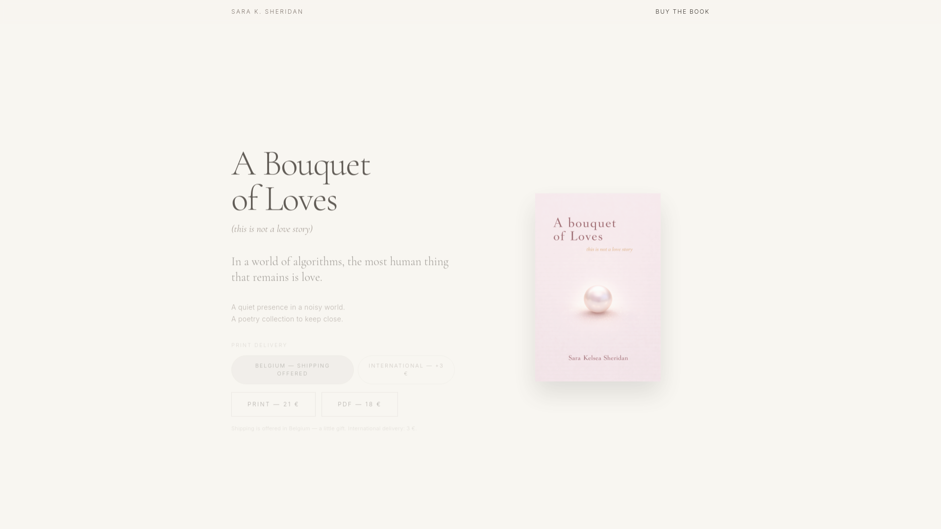 A Bouquet of Loves - Sara K. Sheridan | Poetry Collection