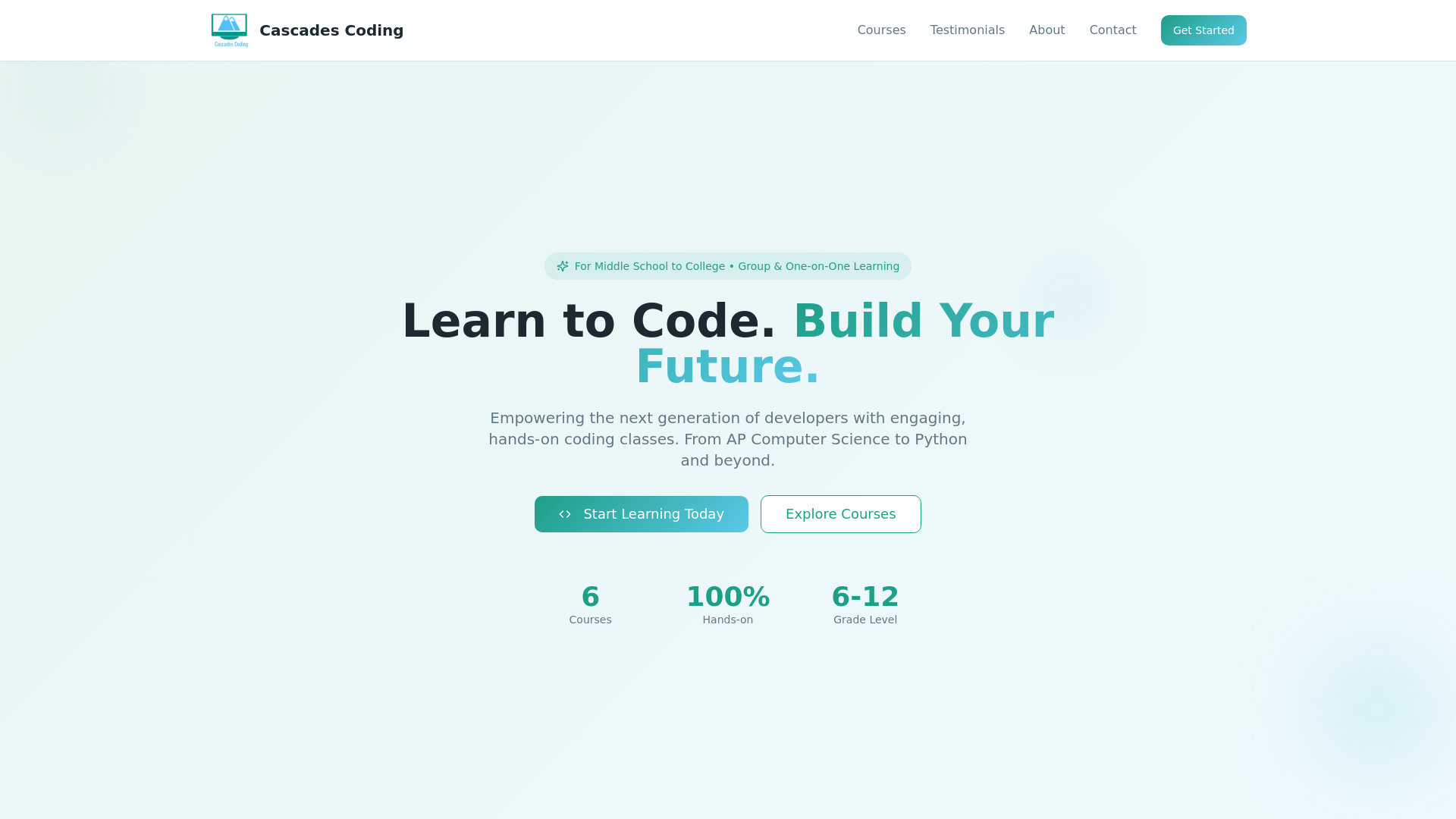 Cascades Coding | Coding Classes for Middle & High School Students