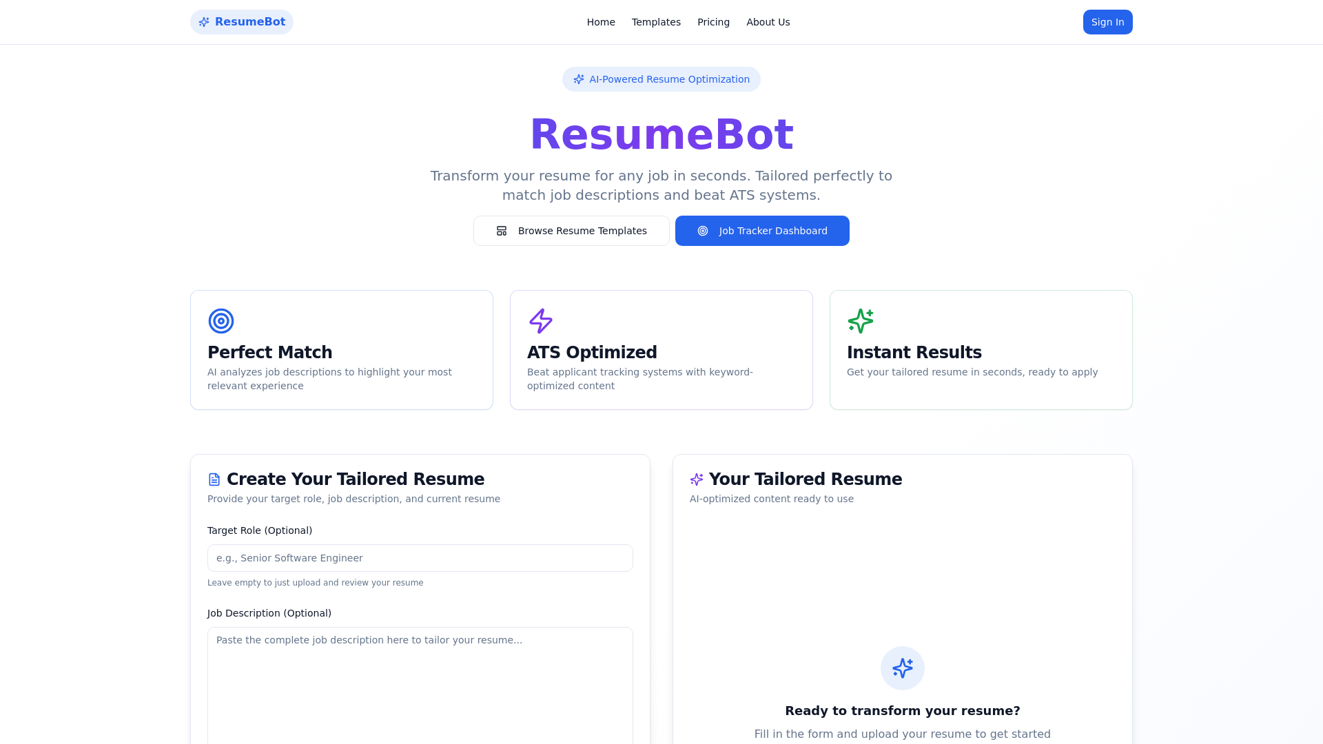 ResumeBot - AI-Powered Resume Tailoring