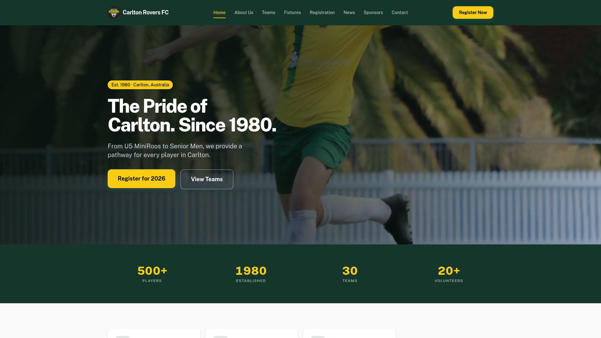 Carlton Rovers Football Club | Since 1980