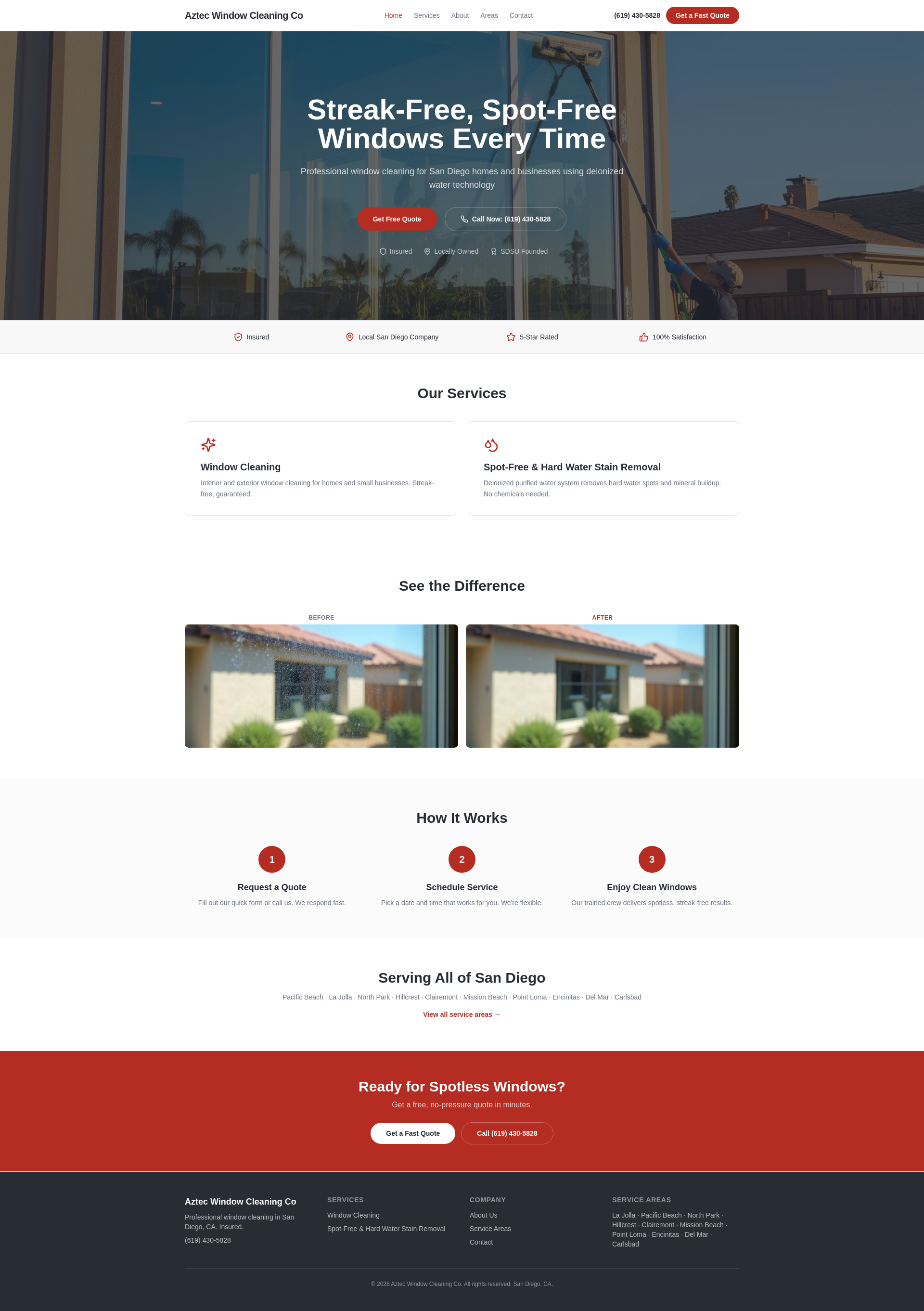 Aztec Window Cleaning Co | Professional Window Cleaning San Diego