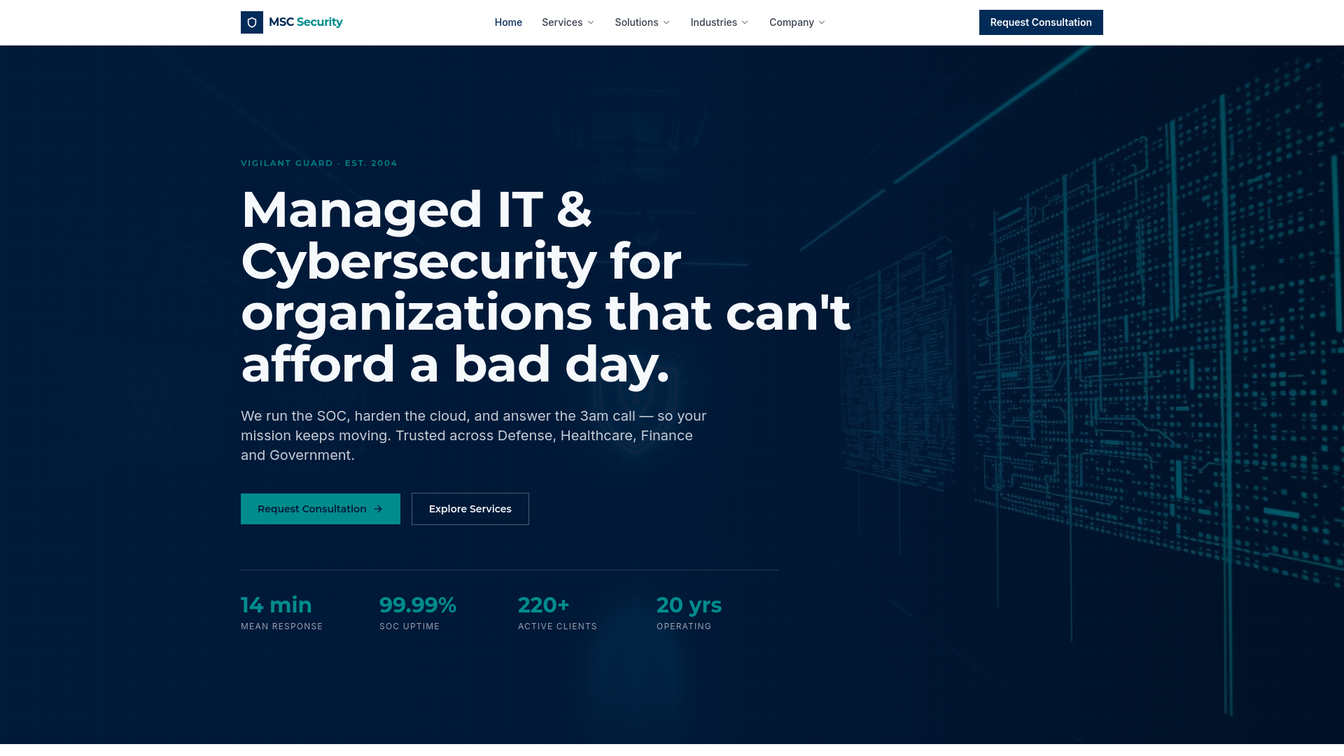 MSC Security — Managed Cybersecurity & IT