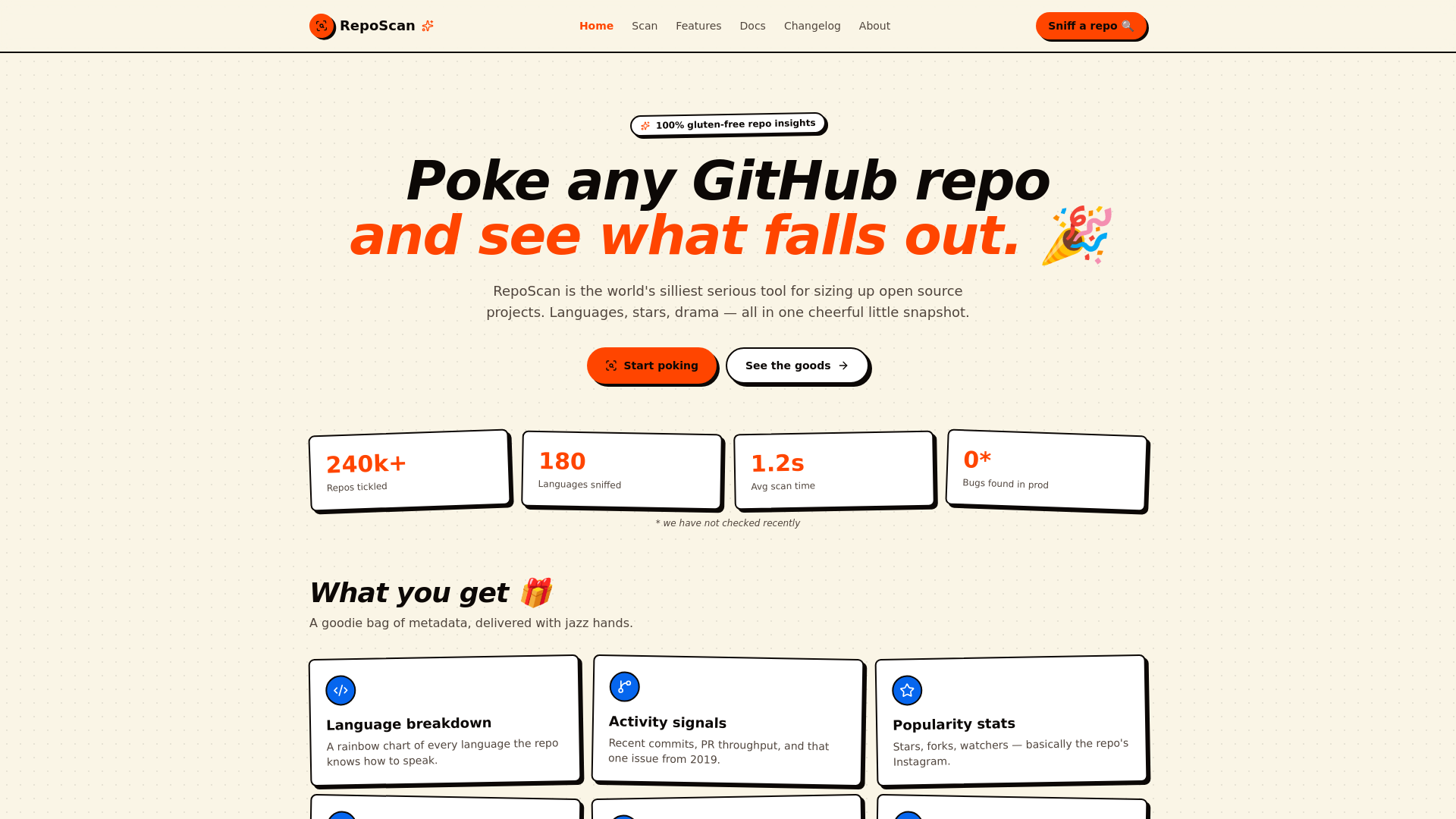 RepoScan — Instant GitHub repository insights