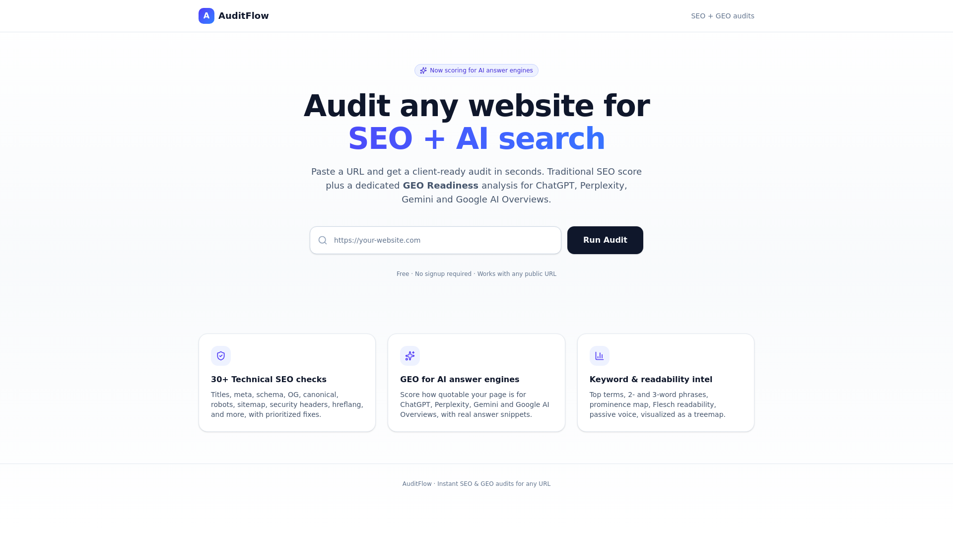 Free SEO Audit Tool | IMVASA