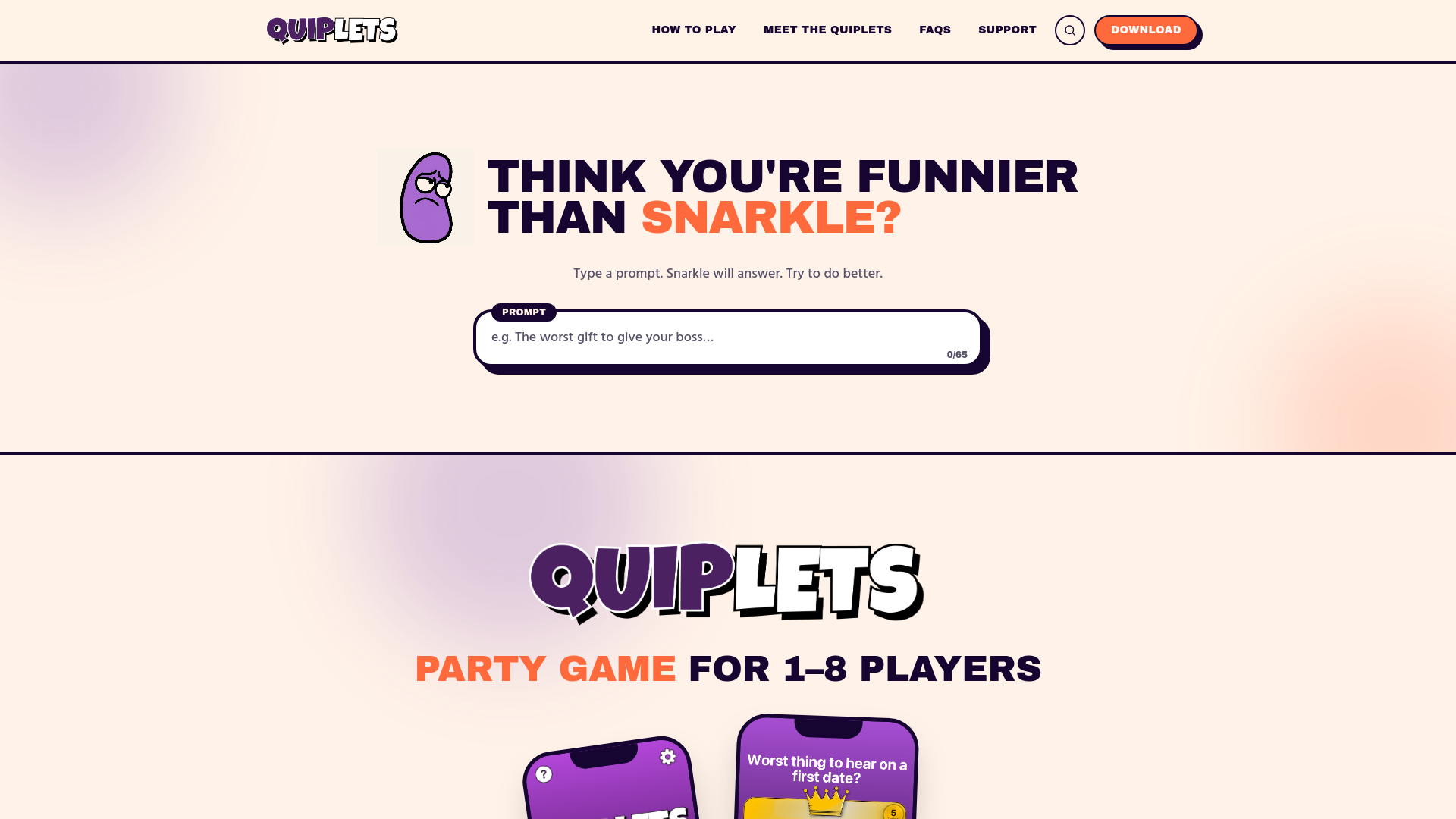Quiplets — Offline Party Game for iPhone (1–8 Players)