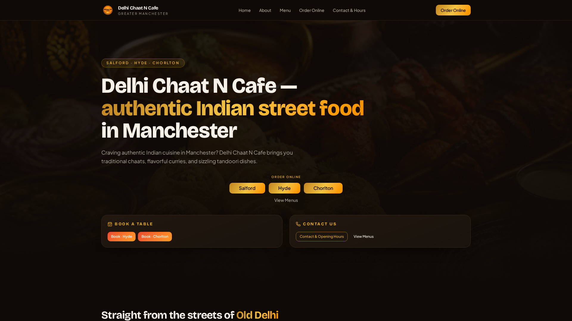 Delhi Chaat N Cafe - Indian Restaurant in Salford in Salford