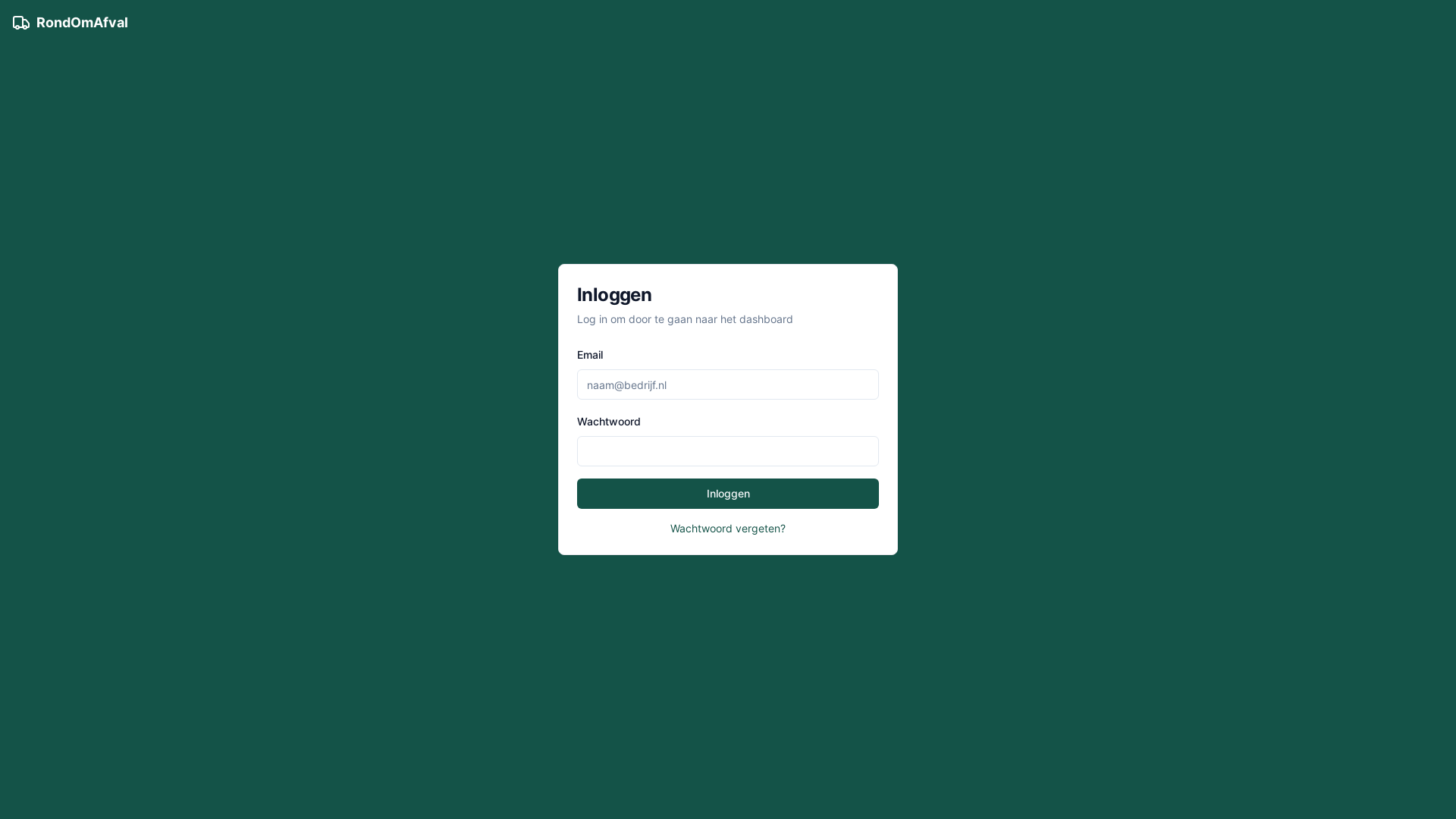 Professional Waste Collection Planning Platform
