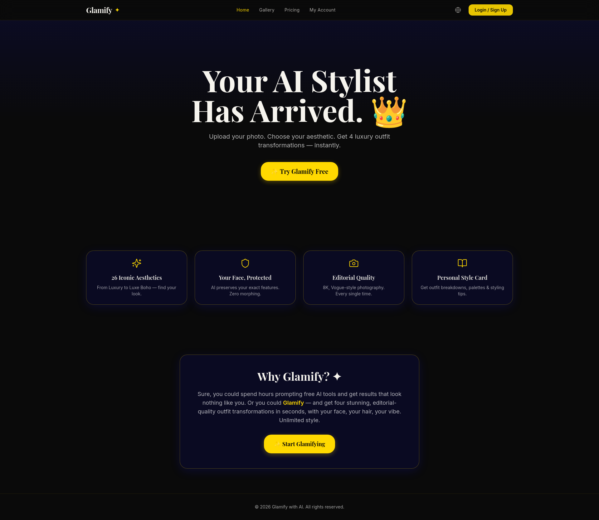 Glamify with AI — Fashion Outfit & Scene Studio