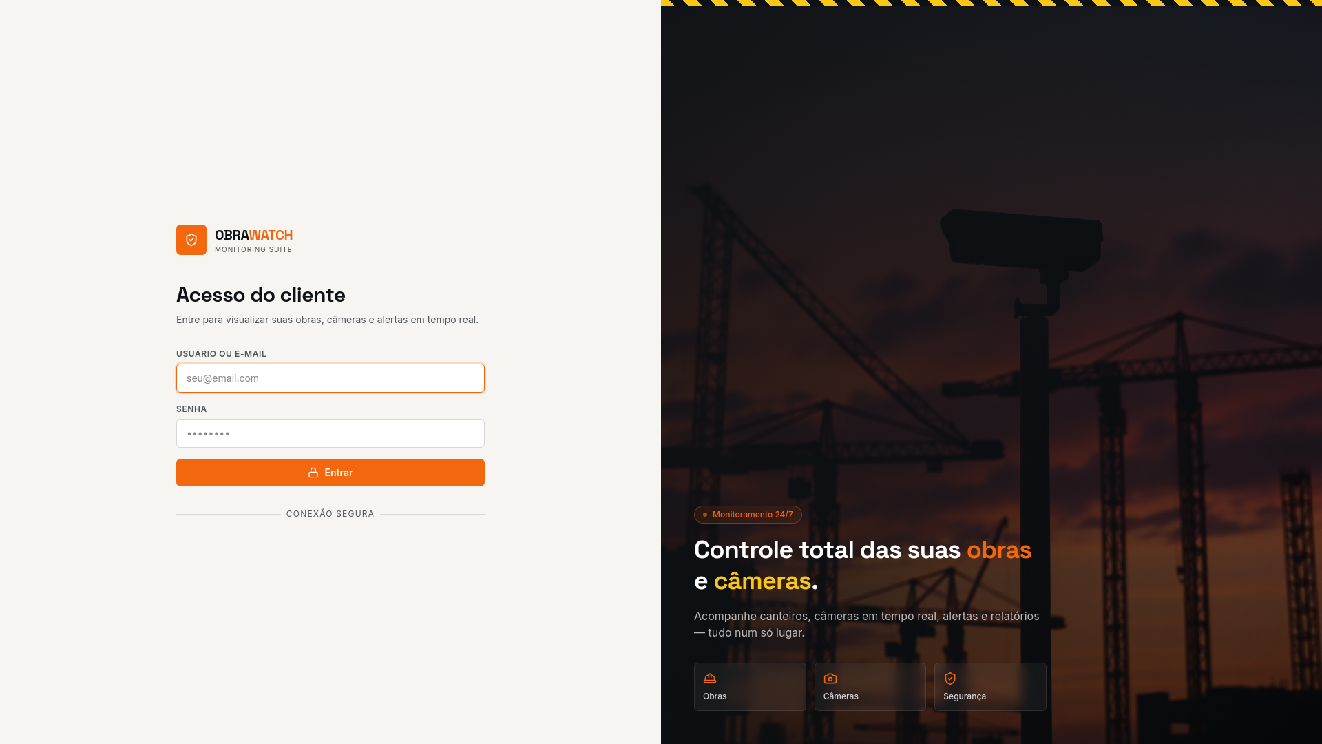 ProMonitor — Monitoramento de Obras e Câmeras