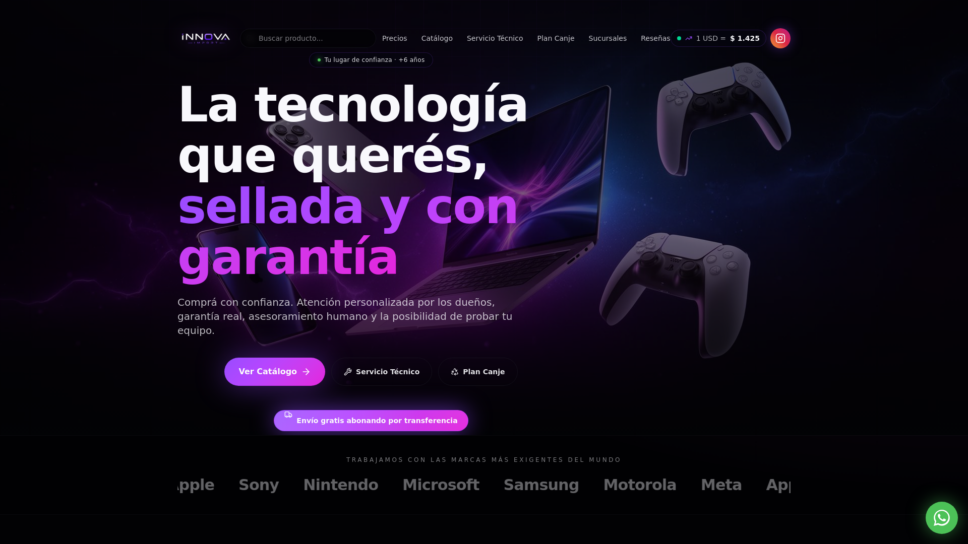 INNOVA IMPORT — iPhone, MacBook y PS5 con garantía en Argentina
