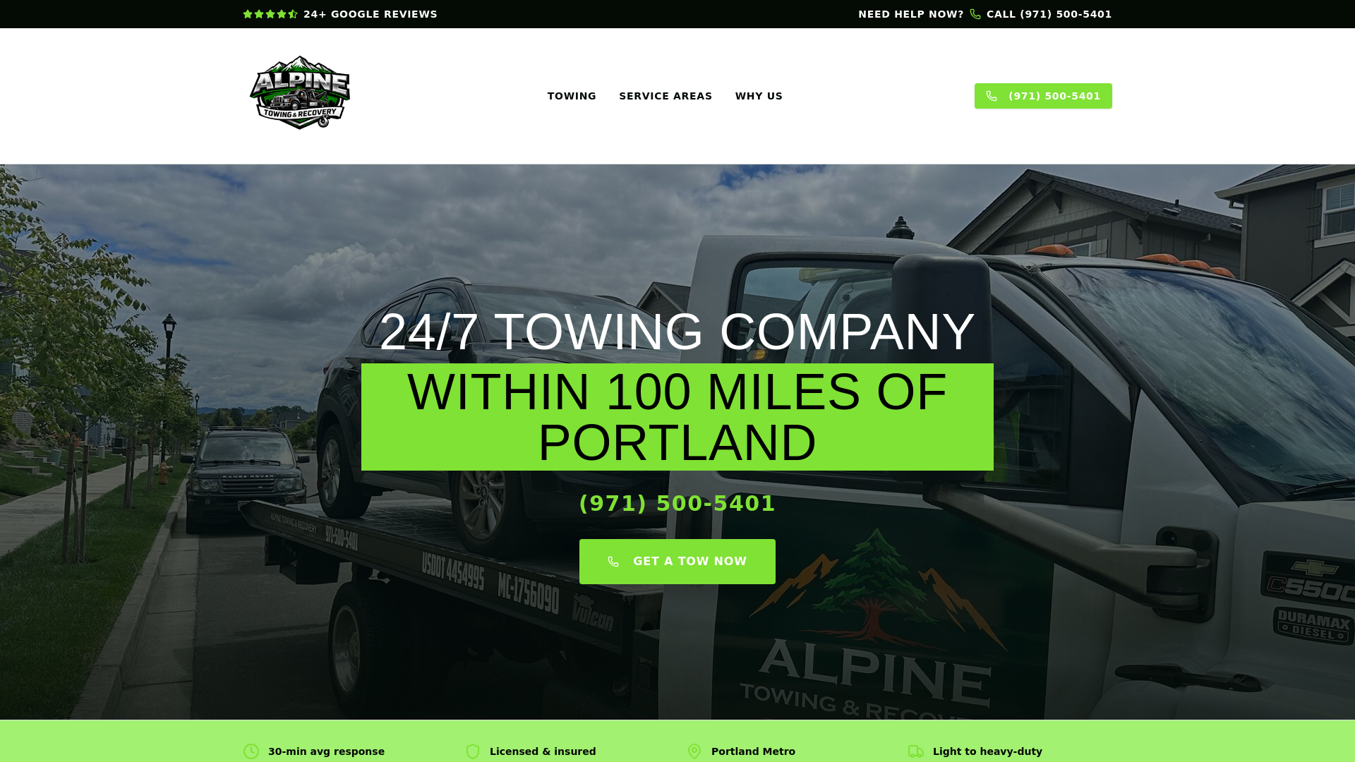 Alpine Towing & Recovery logo