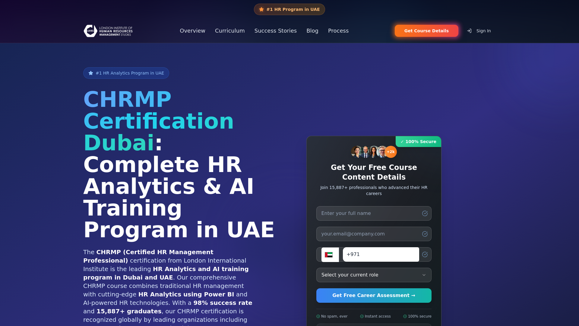 CHRMP Certification Dubai | HR Analytics & AI Training | 98% Success Rate