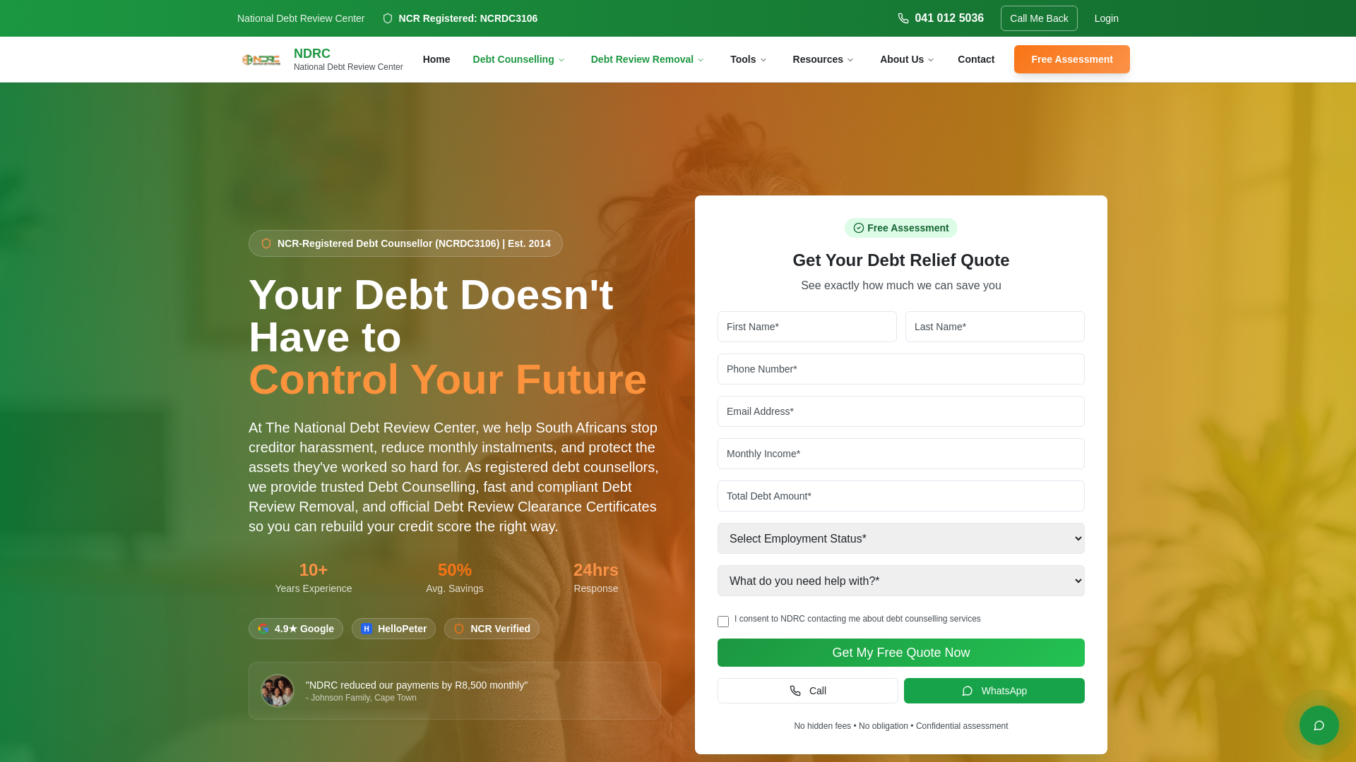 Effect of Section 86(10) and 88(3) Terminations on Debt Review | NDRC