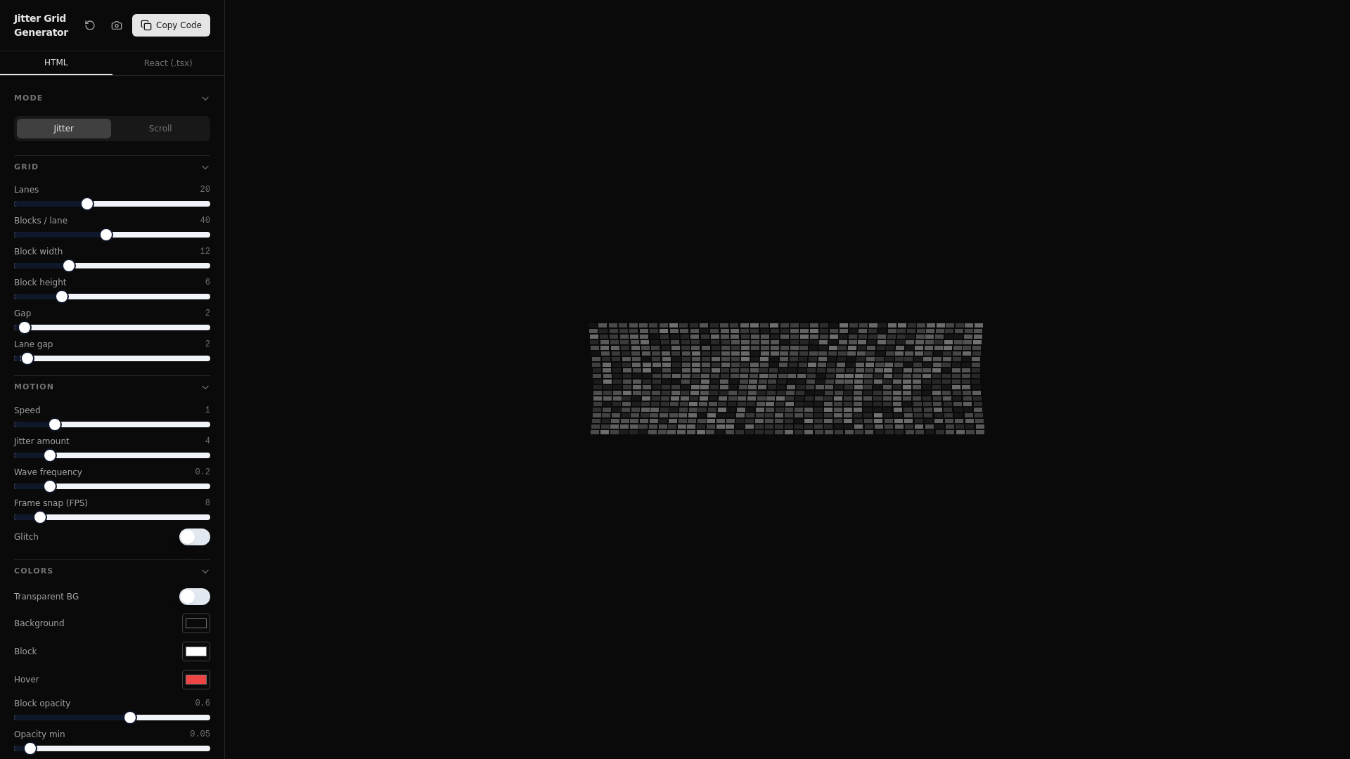 Jitter Grid Generator preview