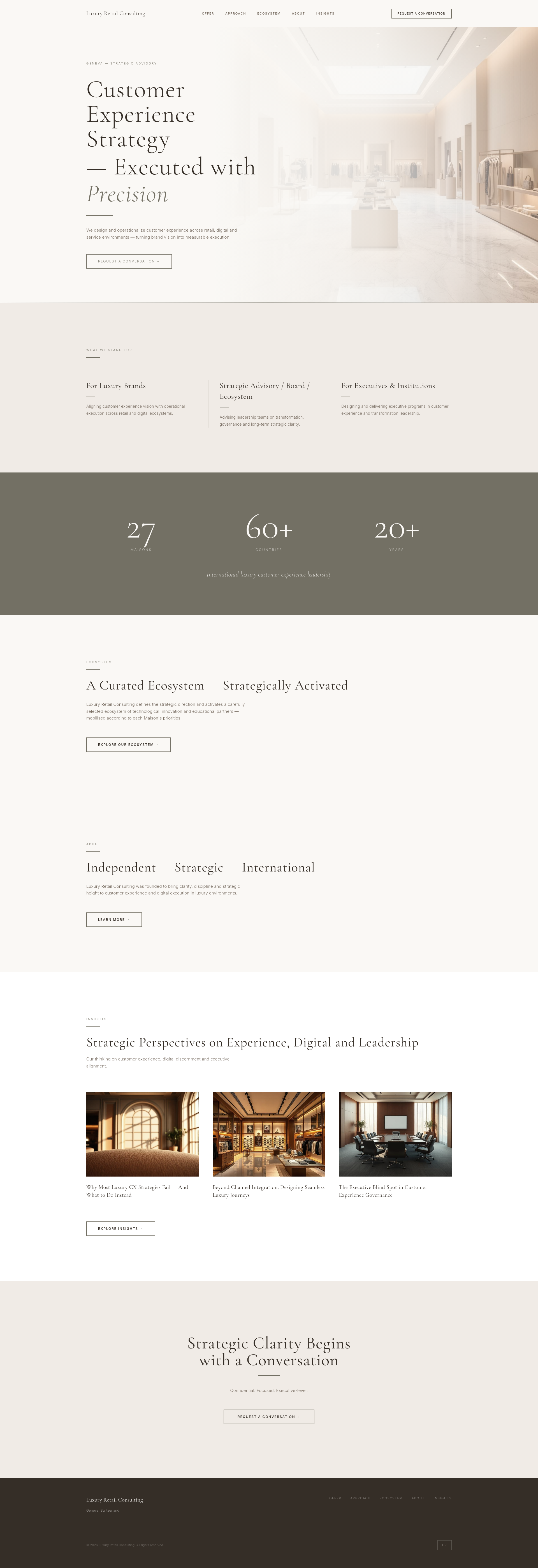 Luxury Retail Consulting — Customer Experience Strategy