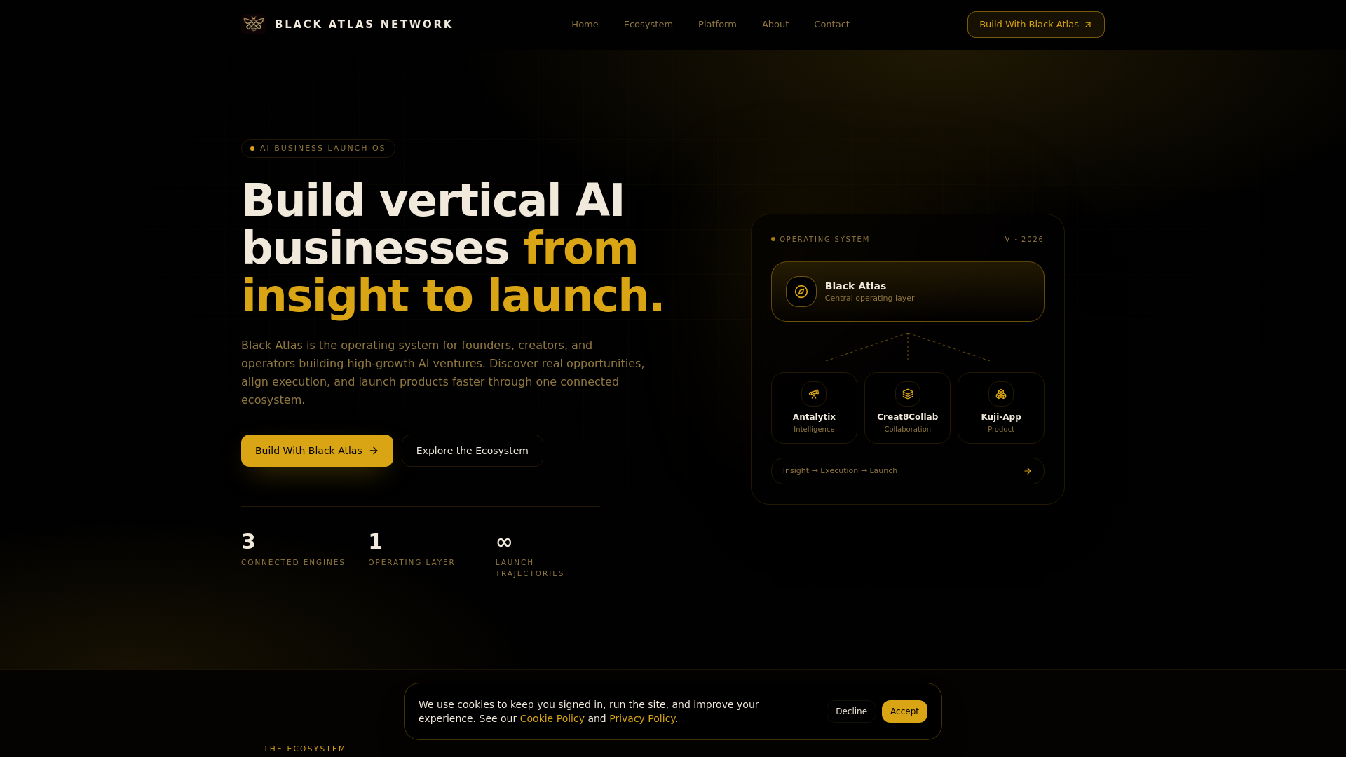 Black Atlas Network — 官网预览图