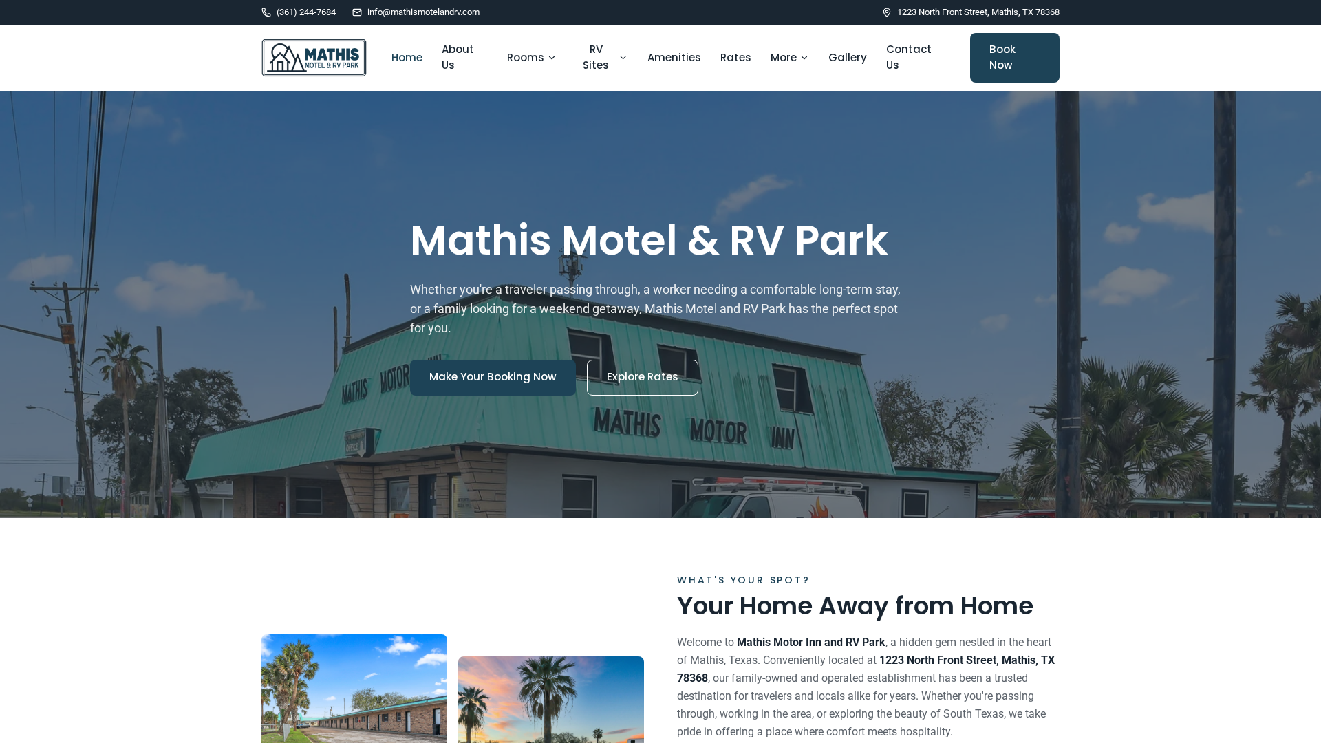 Mathis Motor Inn & RV Park RV park in Mathis, TX (photo 1)