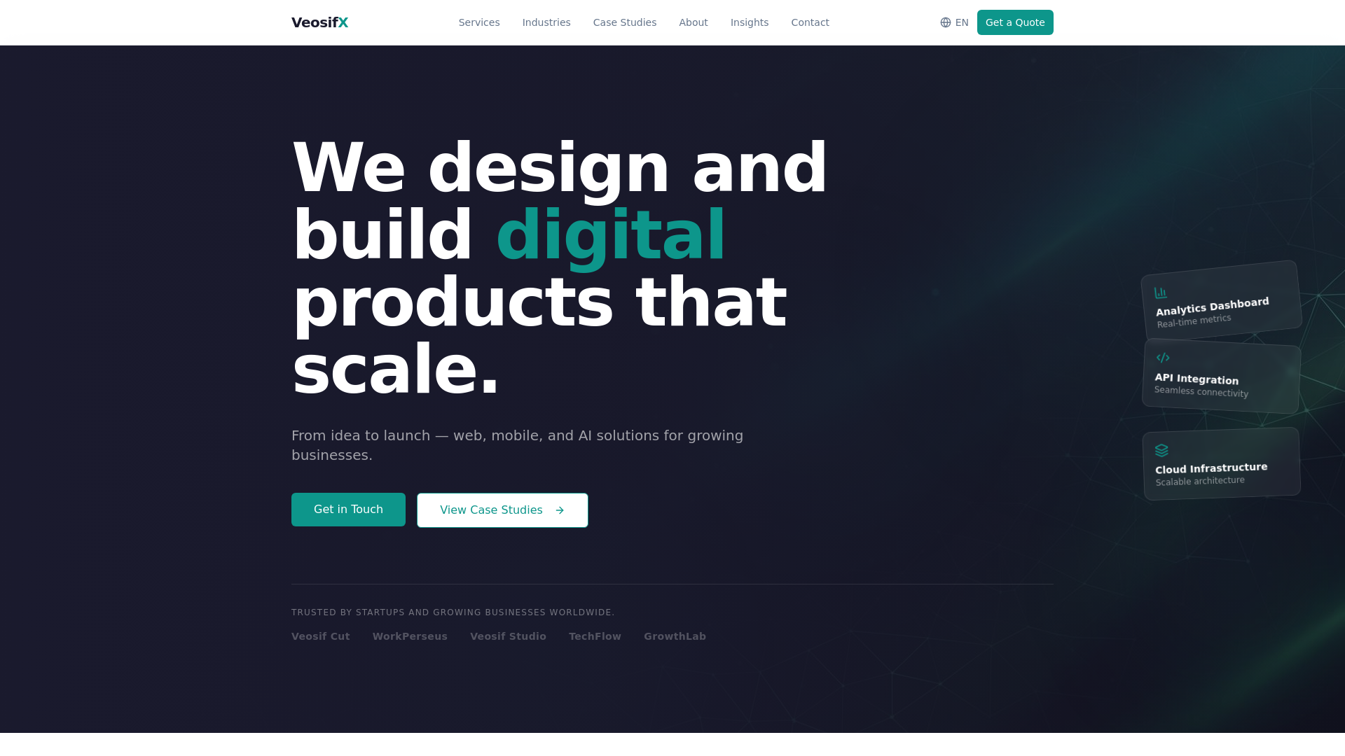 VeosifX — Digital Studio | Web, Mobile & AI Solutions