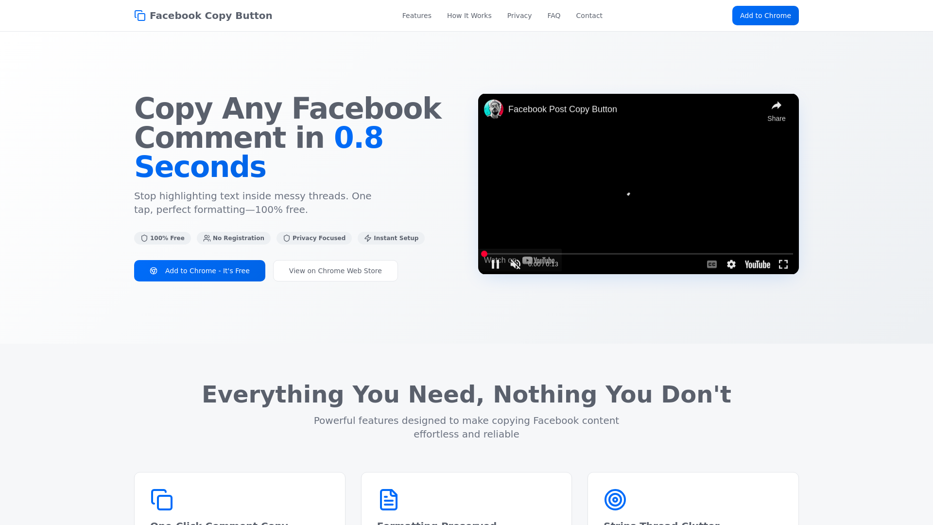 Facebook Post Copy Button - Chrome Extension