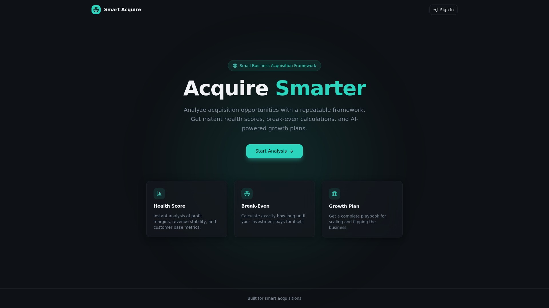 Smart Acquire - Business Acquisition Auditing Tool