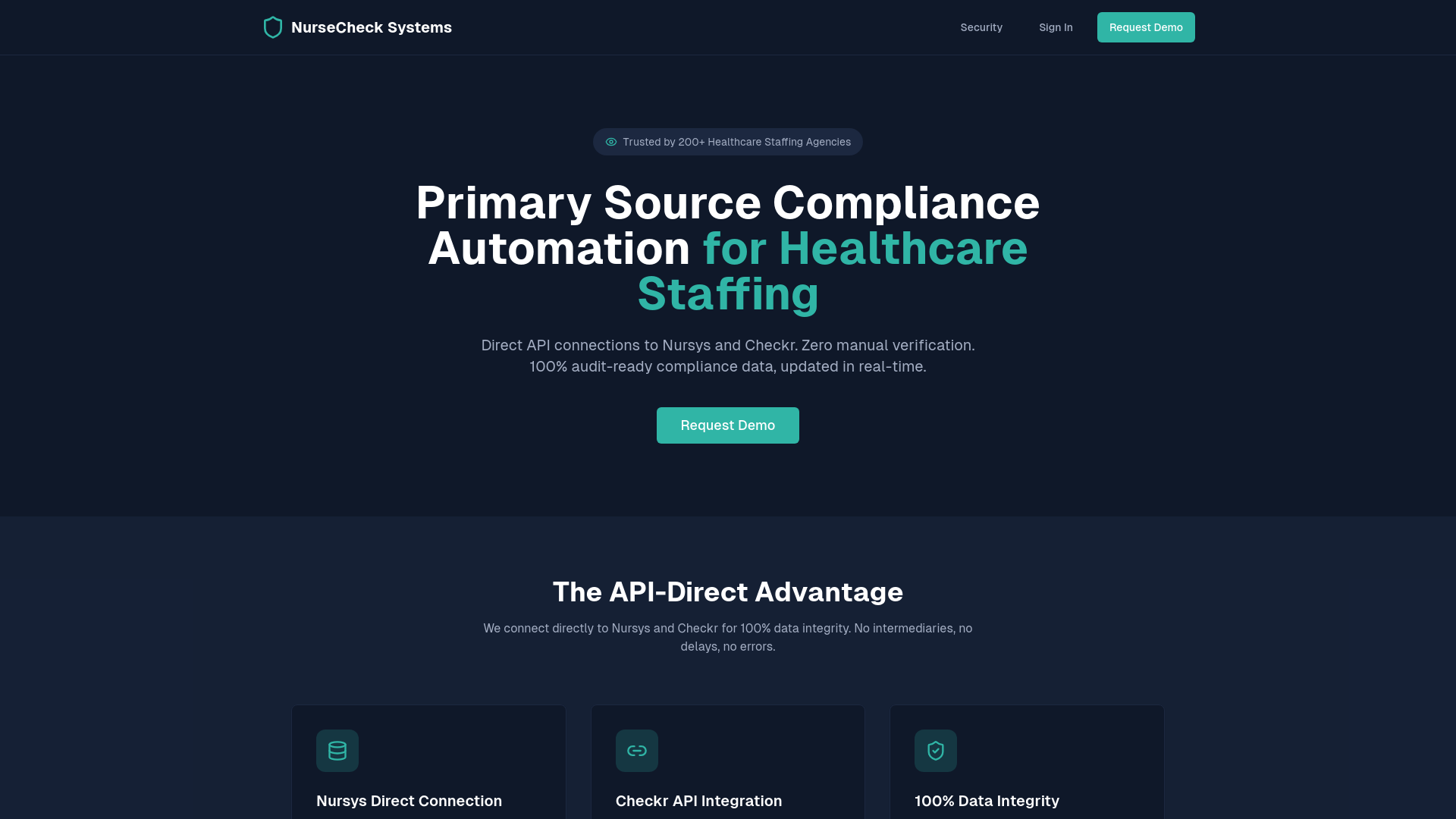 NurseCheck Systems | Automated Healthcare Compliance & Primary Source ...