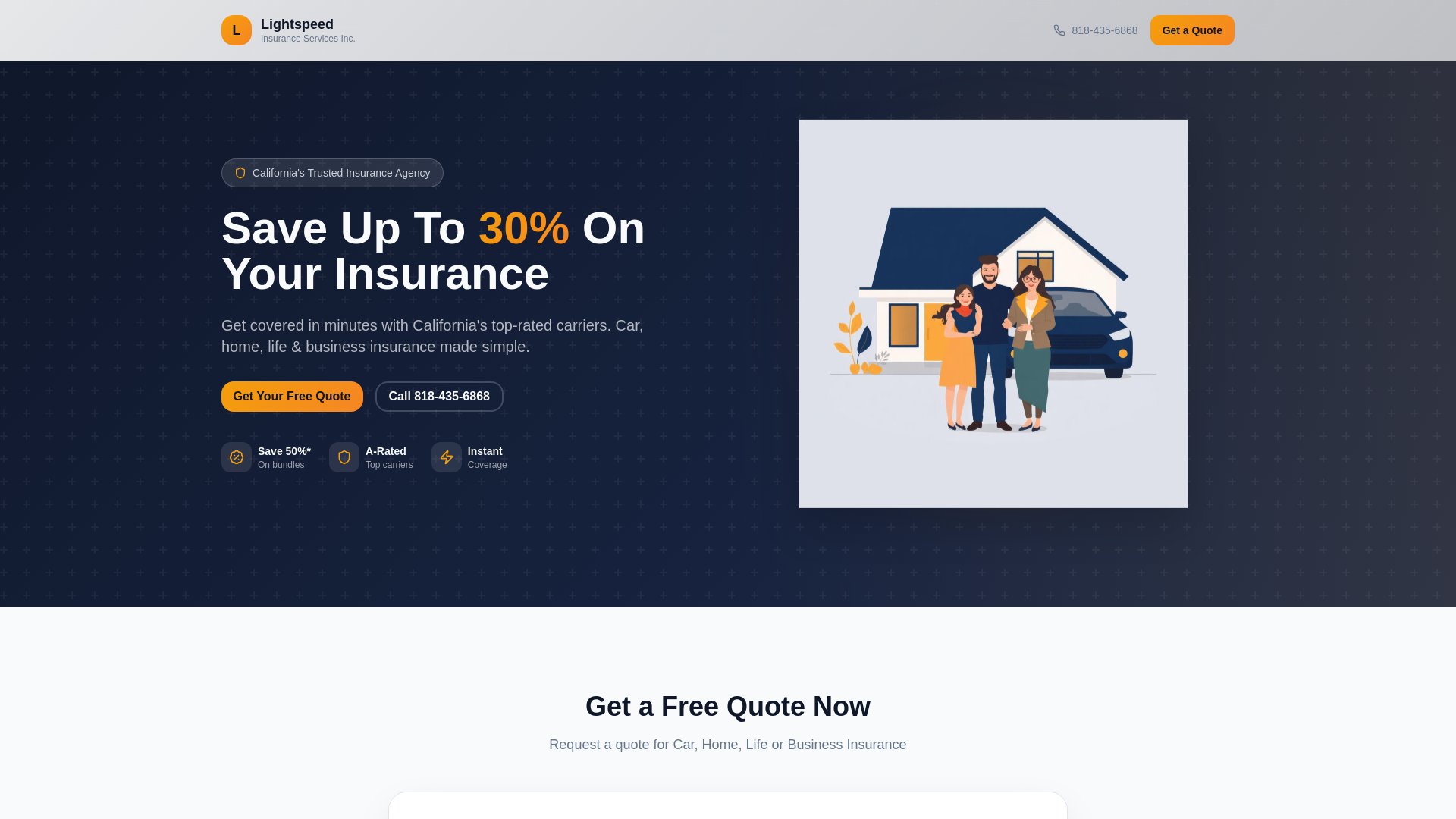 Lightspeed Insurance Services | Save Up To 30% On Car & Home Insurance