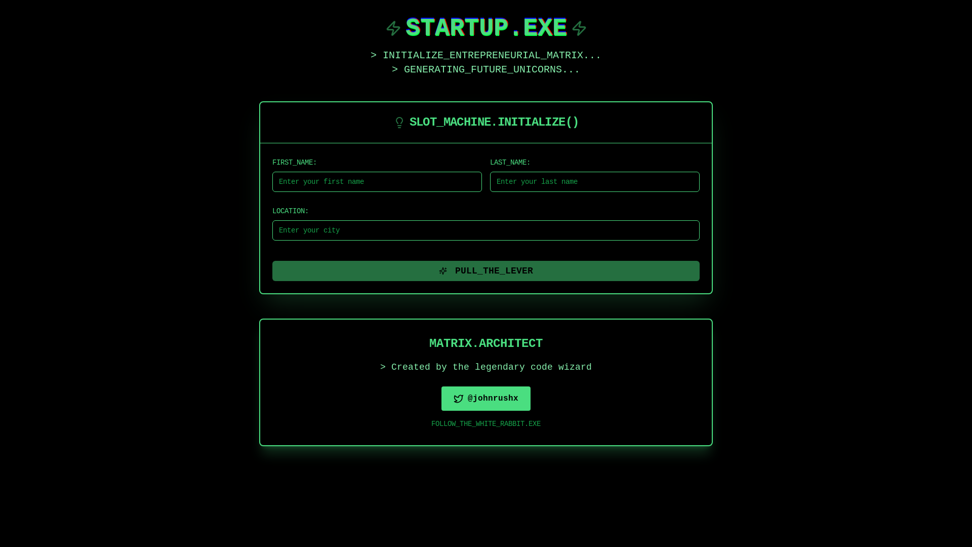 Startup Idea Slot Machine App