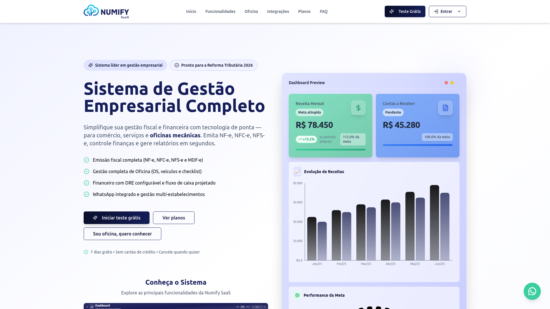 Numify Numify SaaS - Sistemas Empresariais Completos