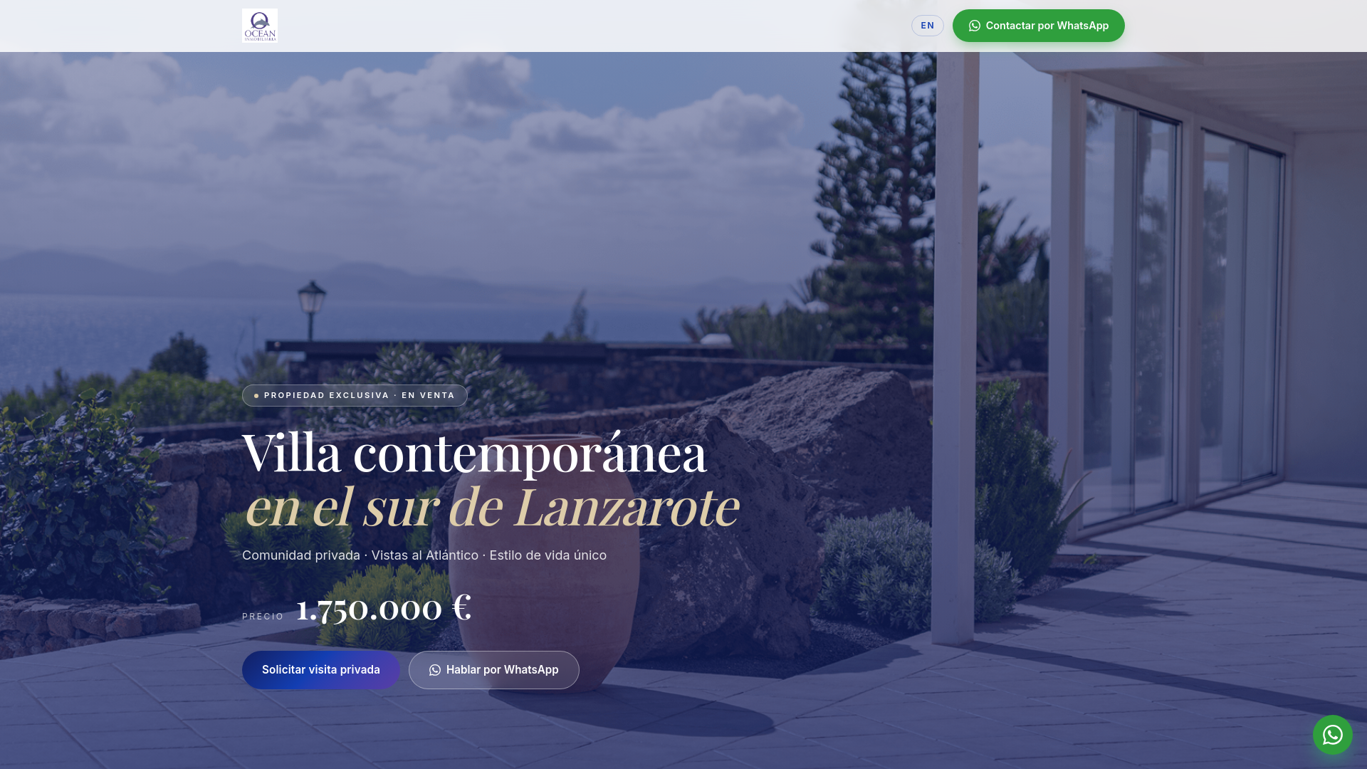 Inmobiliaria Ocean, servicios inmobiliarios en Yaiza