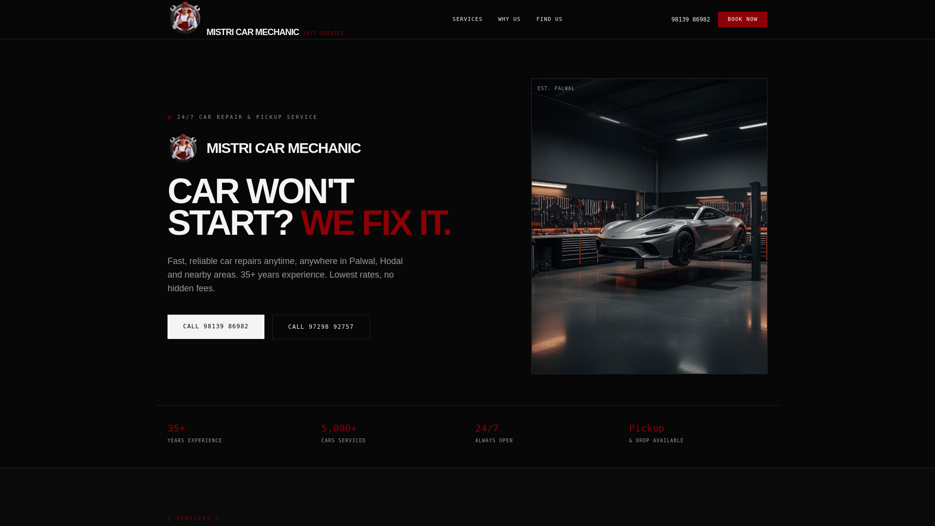 Mistri Car Mechanic — 24/7 Car Repair & Pickup in Palwal