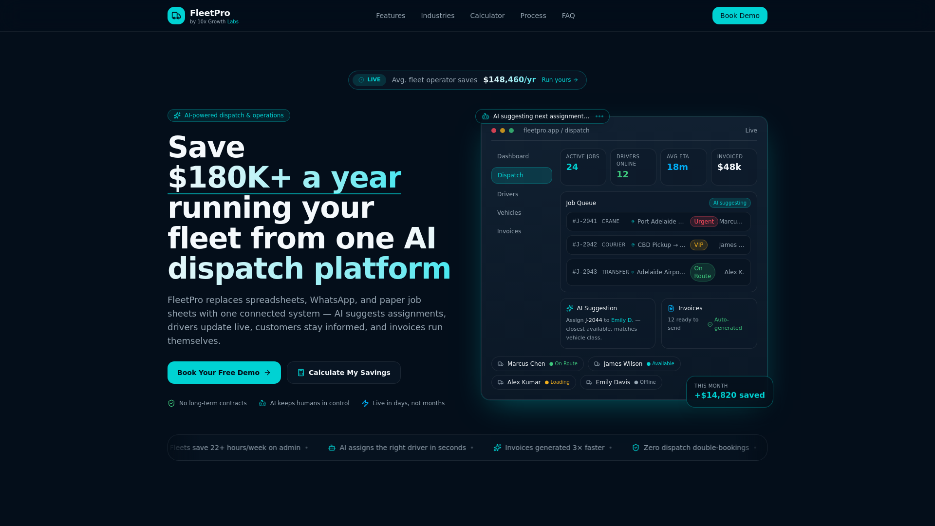 FleetPro — AI Dispatch & Fleet Operations Platform