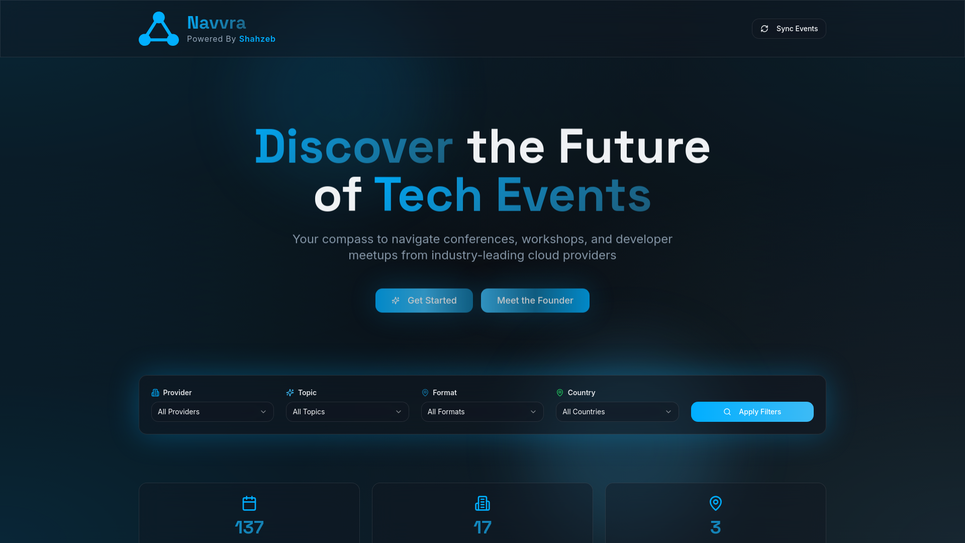 Navvra - Discover Tech & Cloud Events Worldwide
