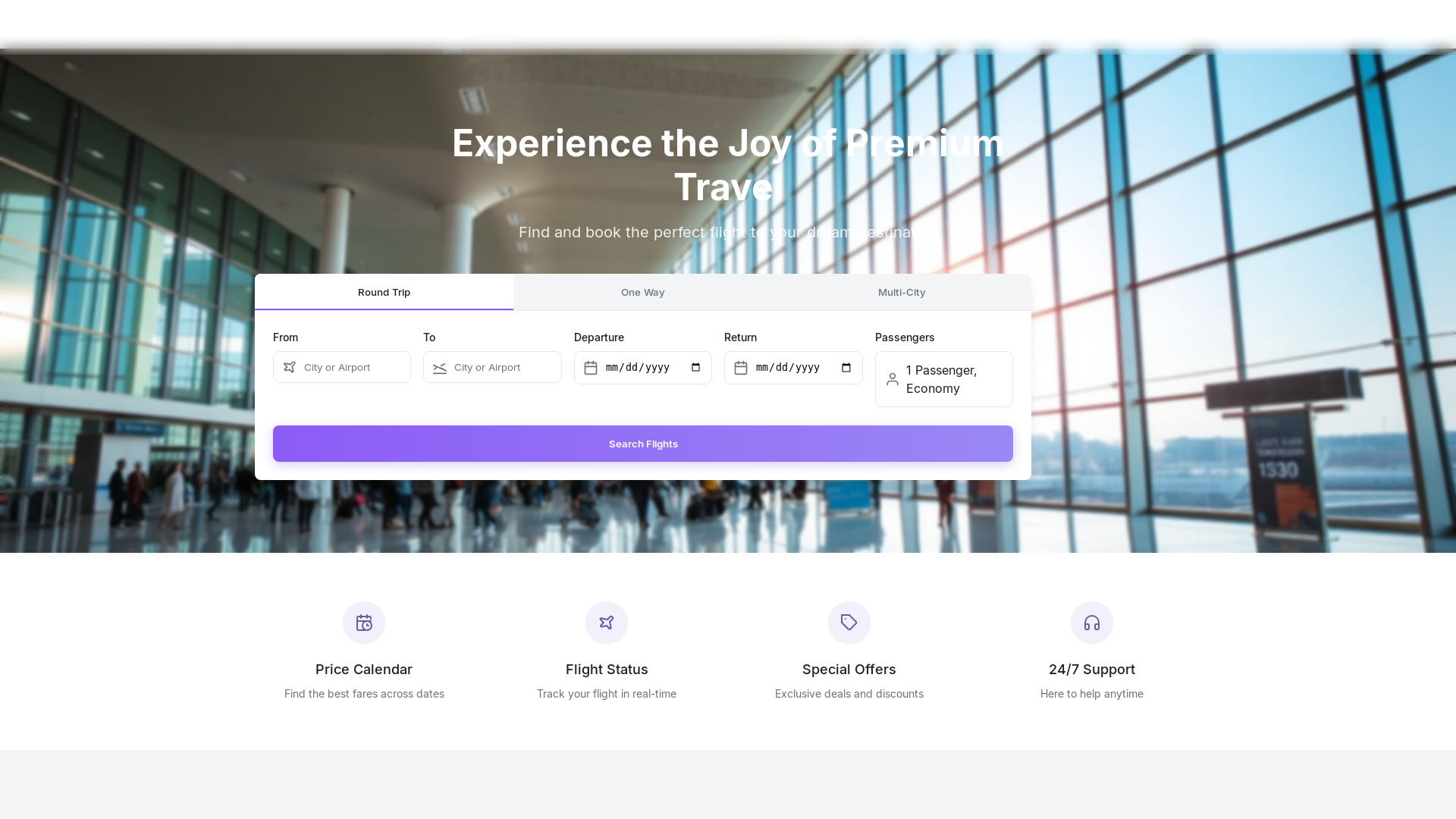Professional Flight Booking Platform