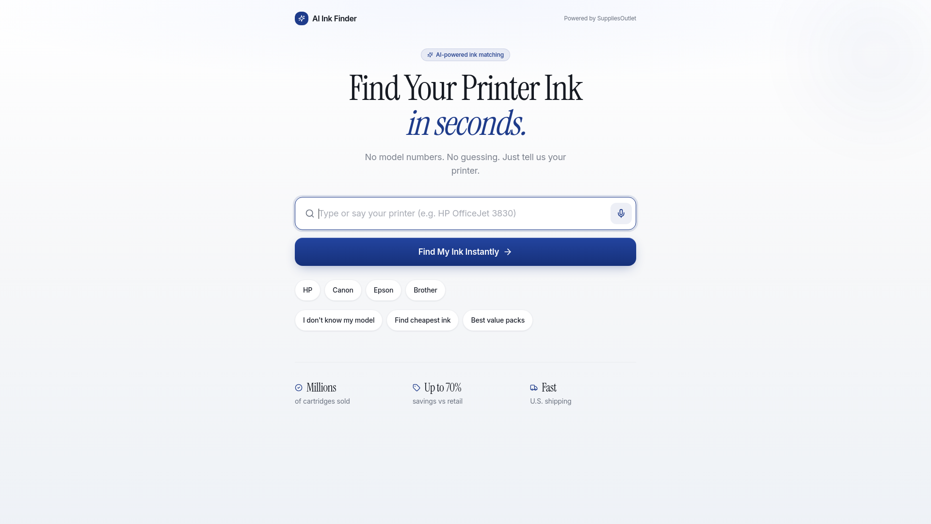 See Java Ink AI Ink Finder — Find Your Printer Ink in Seconds