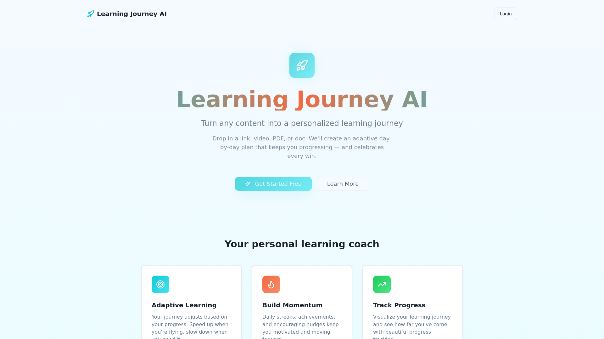 Learning Journey AI - Adaptive Learning Platform