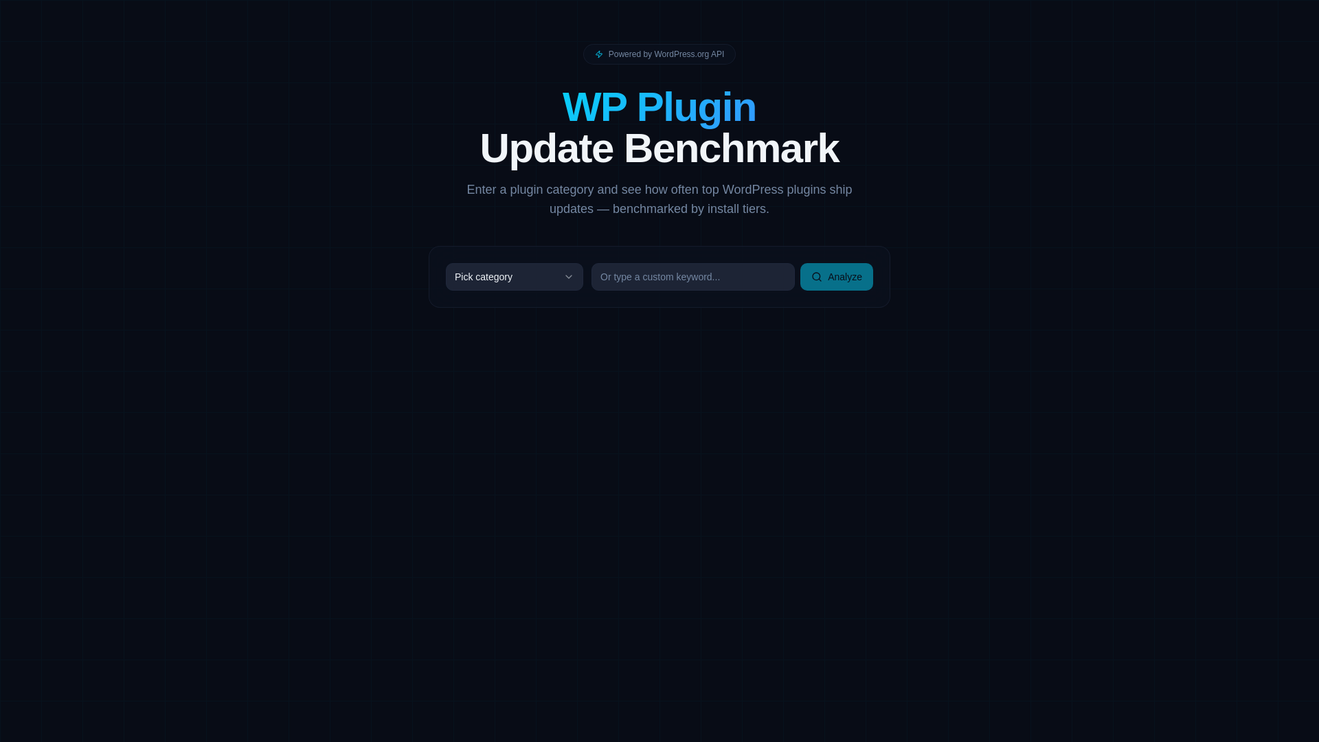 WP Plugin Update Hub — WordPress Plugin Freshness Tracker