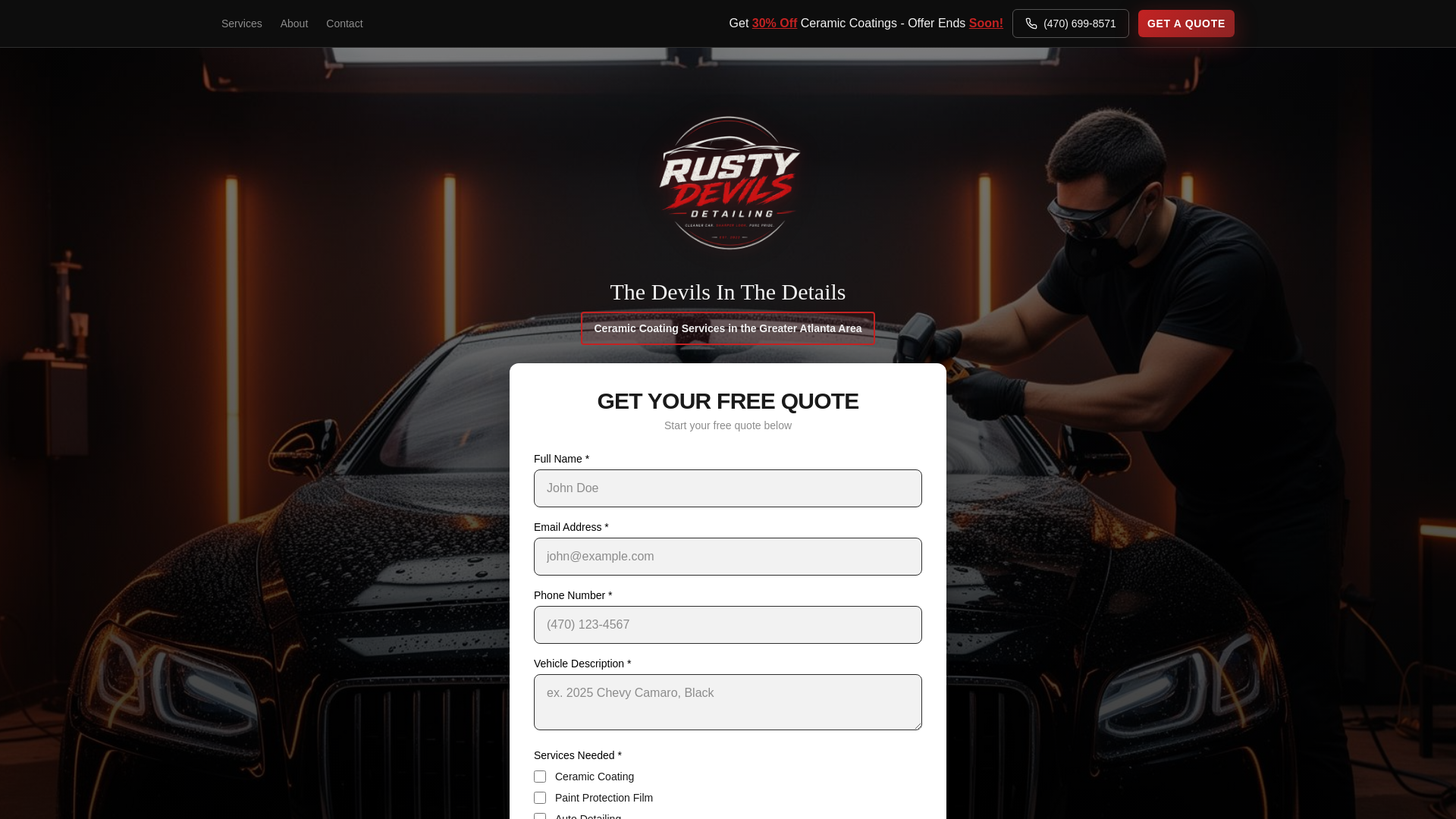 Rusty Devil's Detailing & Ceramic Coating — car detailing in Acworth
