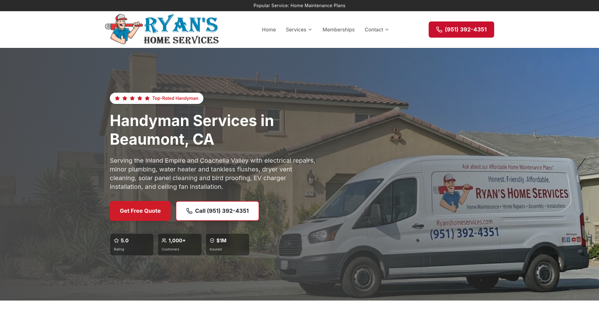 Handyman Services in Beaumont, CA | Ryan's Home Services