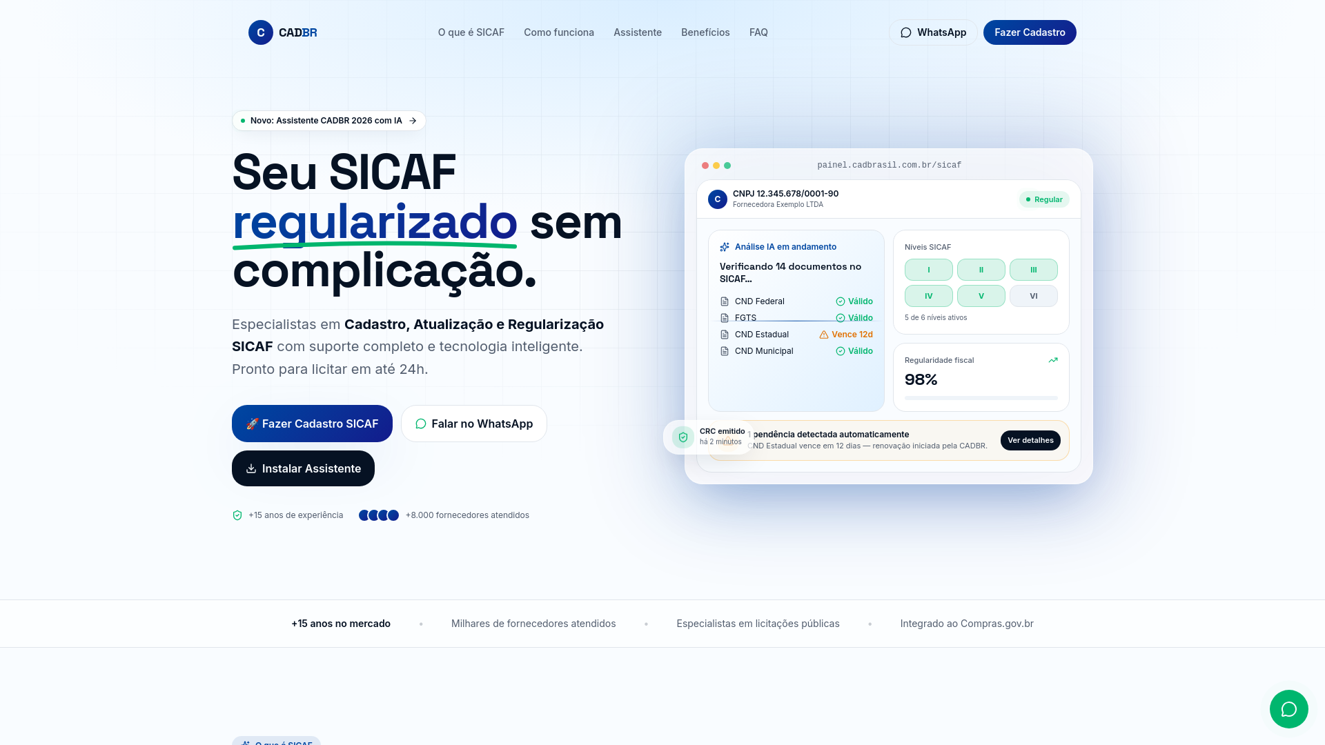 Sikaf Cadastro SICAF 2026 — Documentos, Prazos e Passo a Passo | CADBRASIL