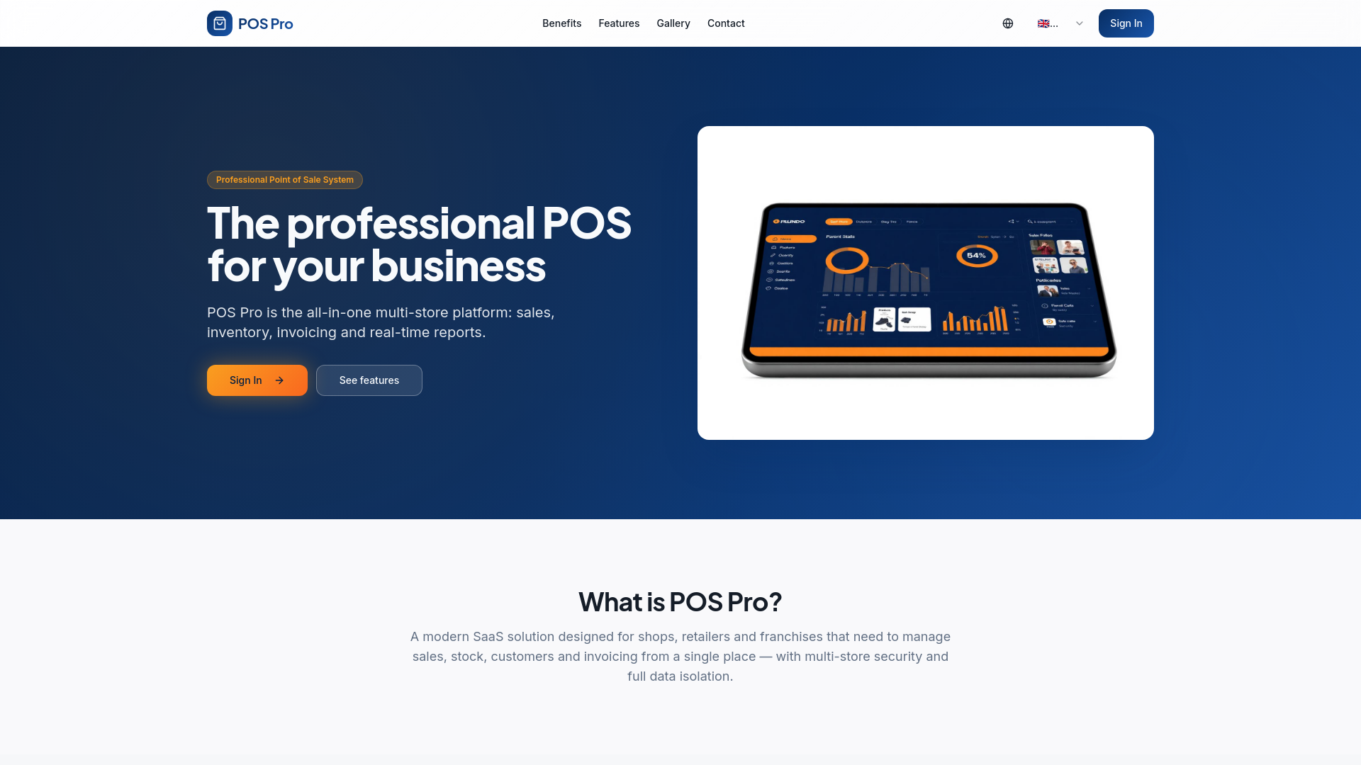 Pos Rpro System POS System Pro — Sistema de Punto de Venta Profesional